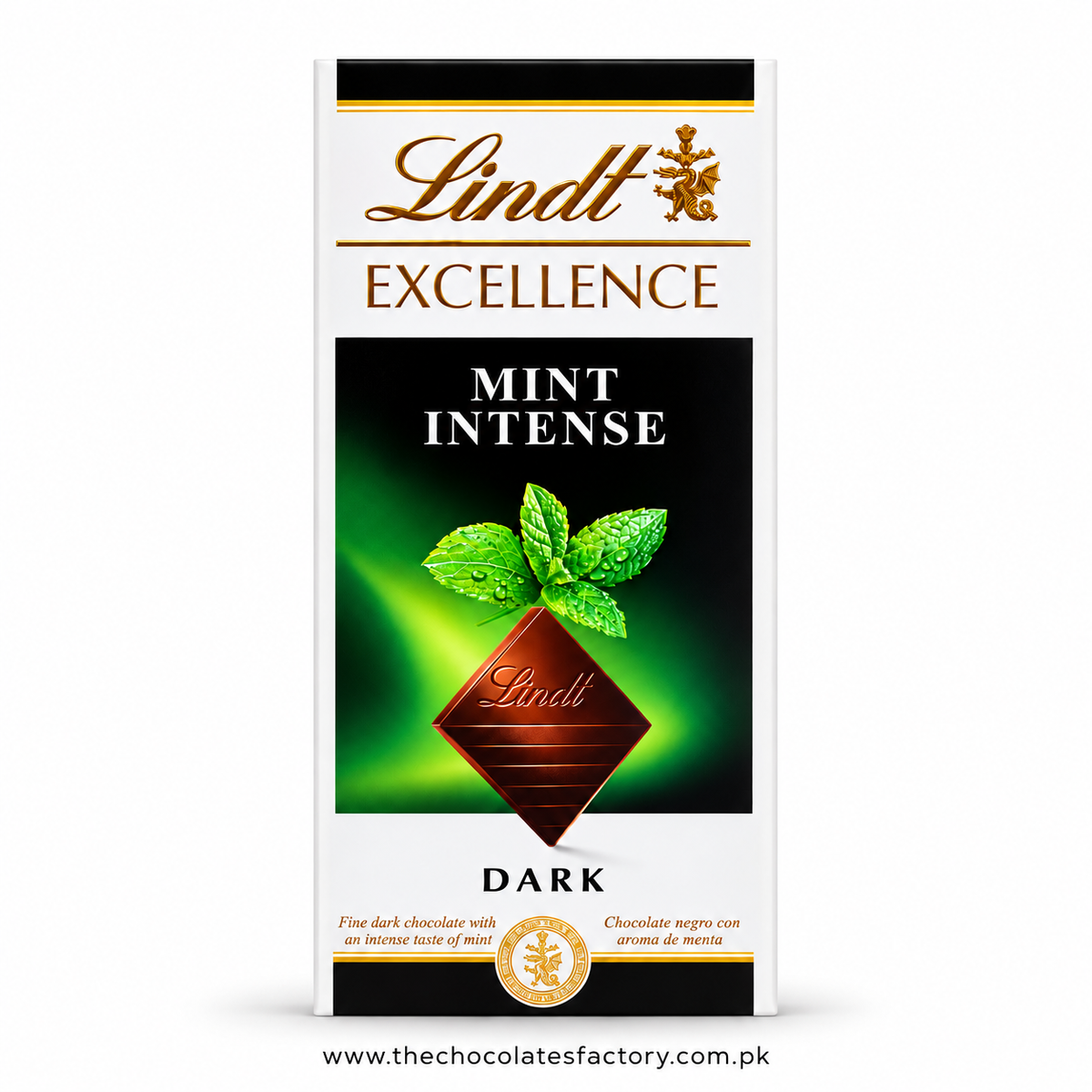 LINDT EXCELLENCE DARK CHOCOLATE MINT INTENSE 100 GM
