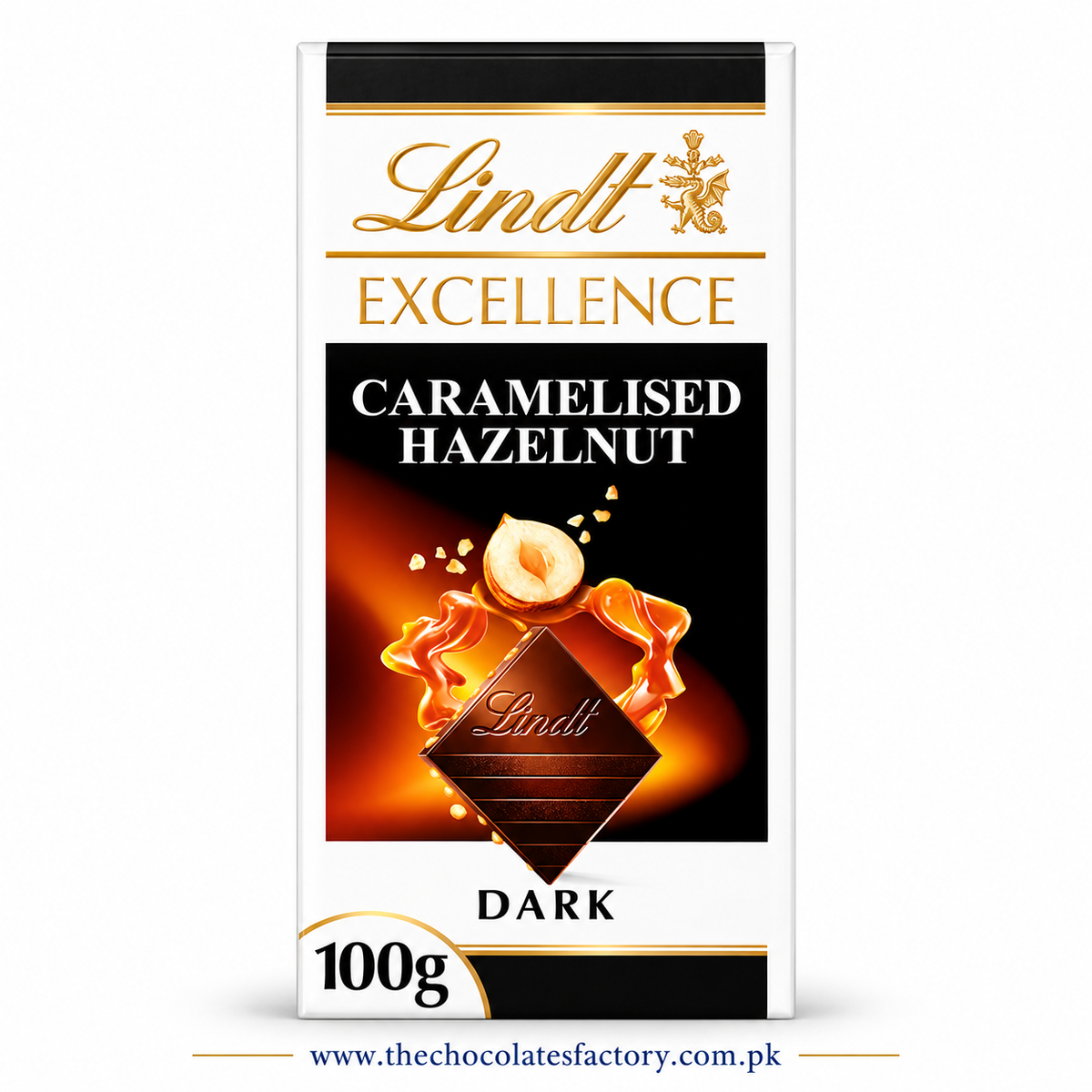 Lindt Caramelised Hazelnut Dark Chocolate 100g
