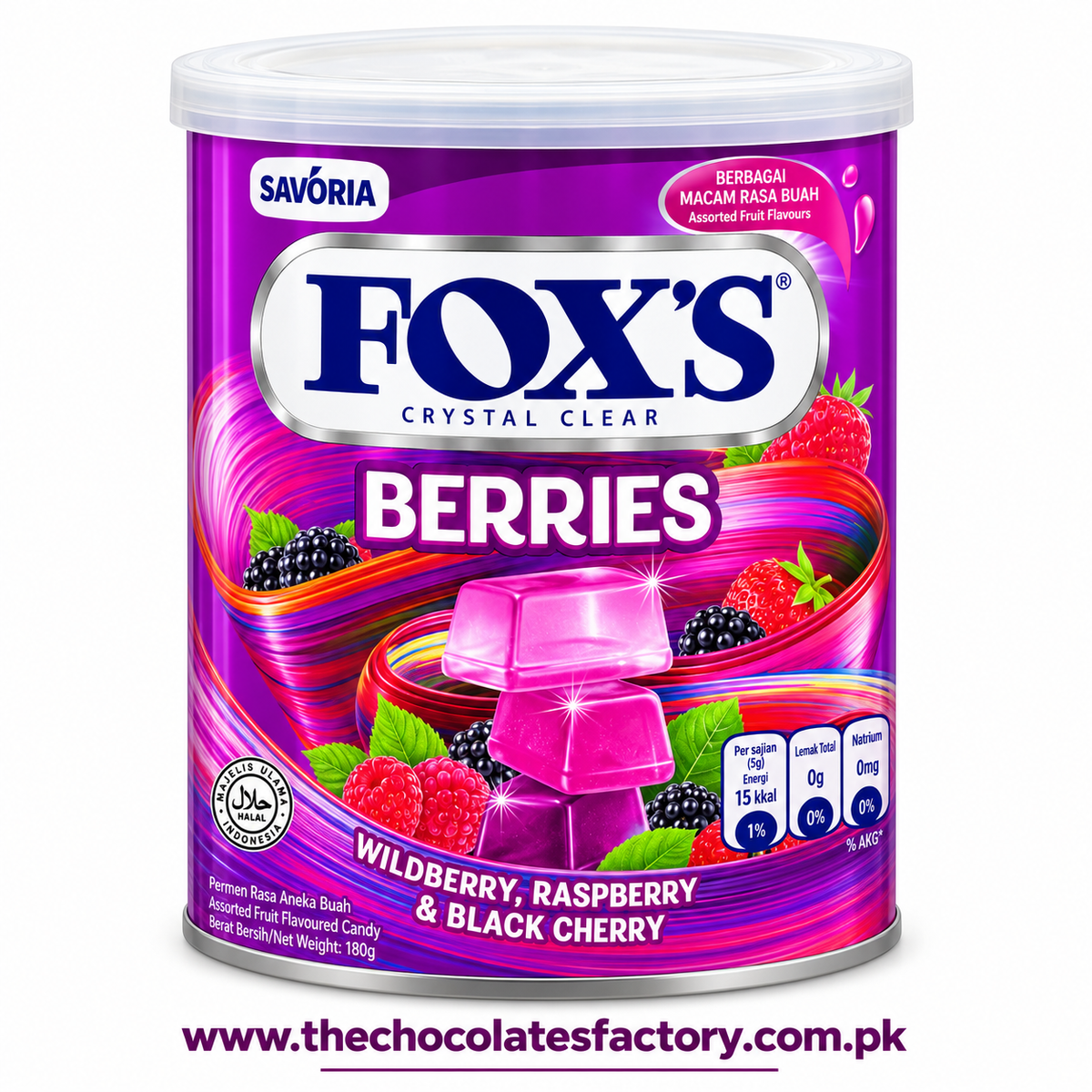 Fox's Berries Oval Candy Raspberry & Black Cherry