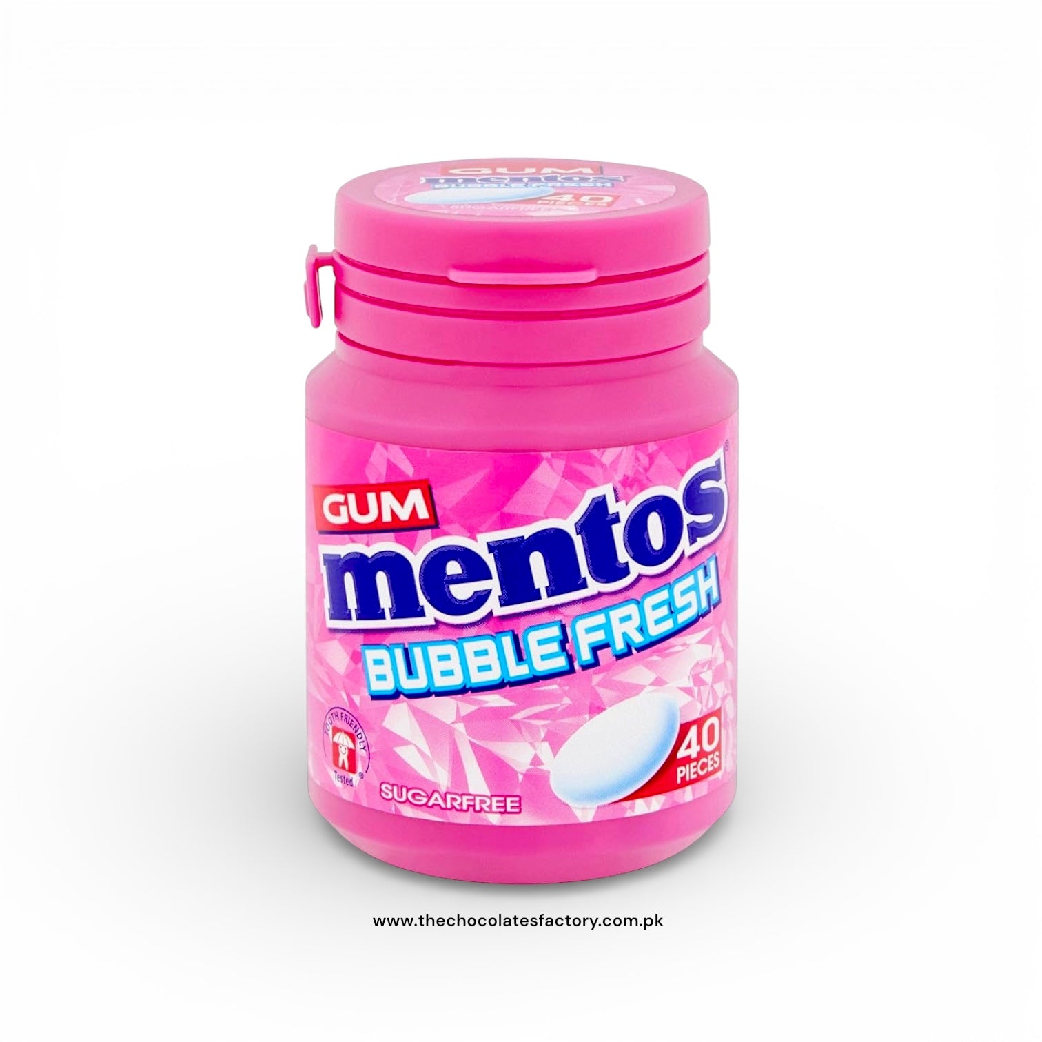Mentos Bubble Fresh Gum Sugar Free 40 Pieces