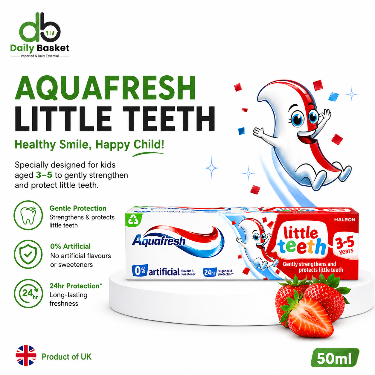 Aquafresh Little Teeth Toothpaste, 50Ml