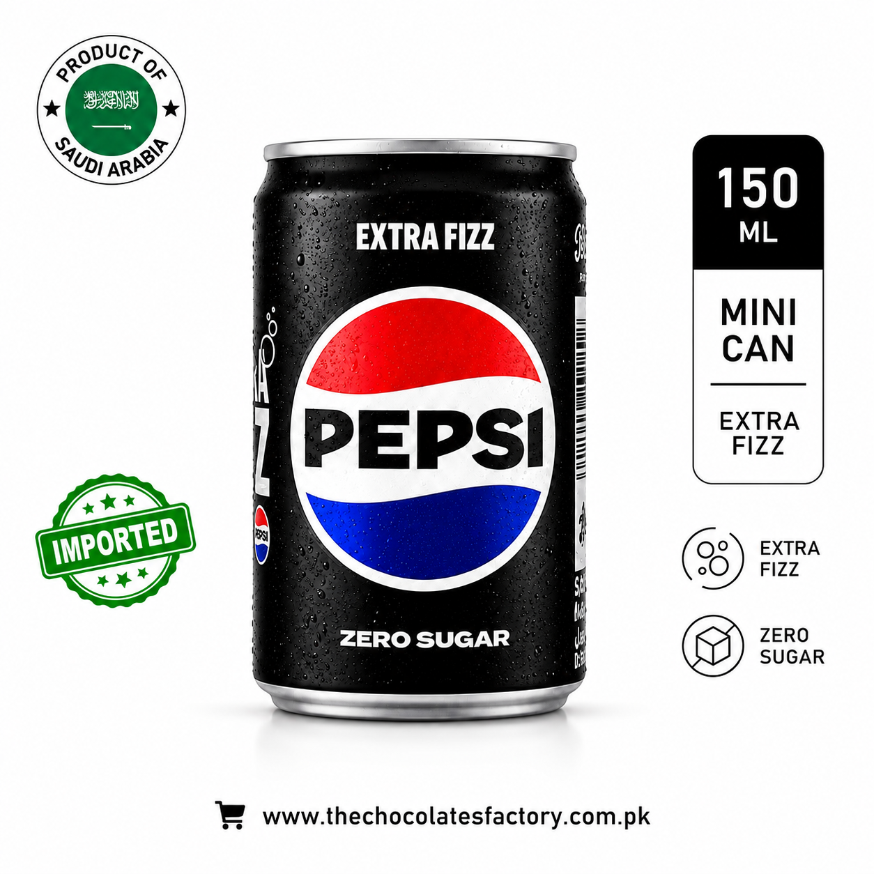 Pepsi Extra Fizz Zero Sugar Mini can 150ml (Imported)