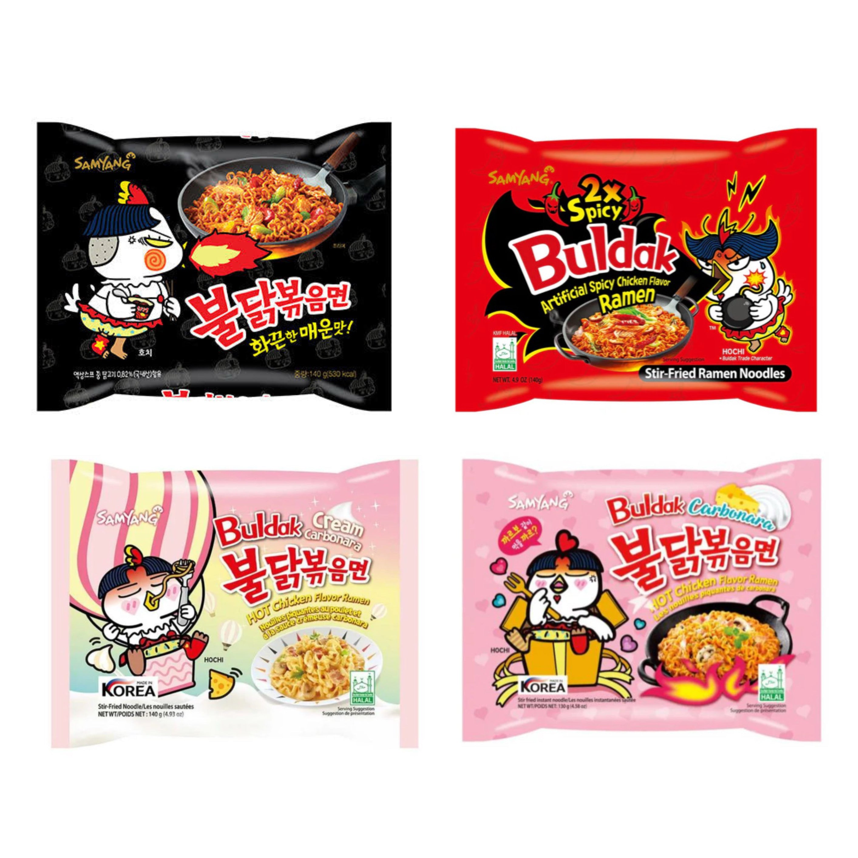 Get pack of 4 Samyang noodles