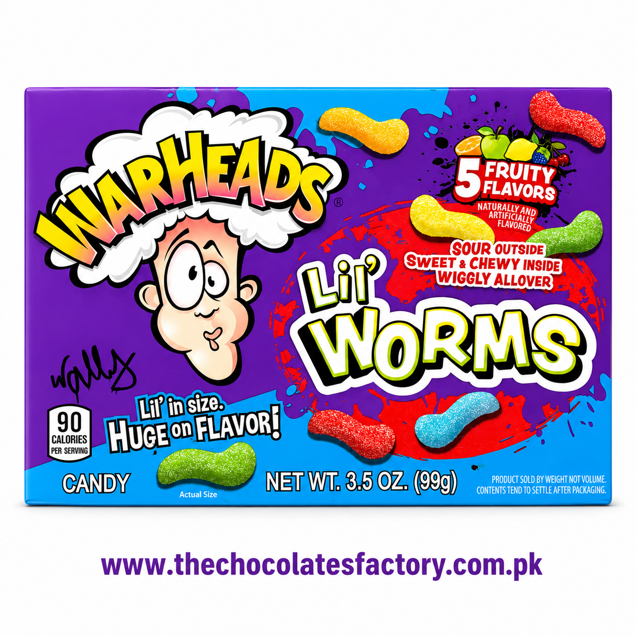 Warheads Lil' Worms Theater Box - 3.5oz (99g)