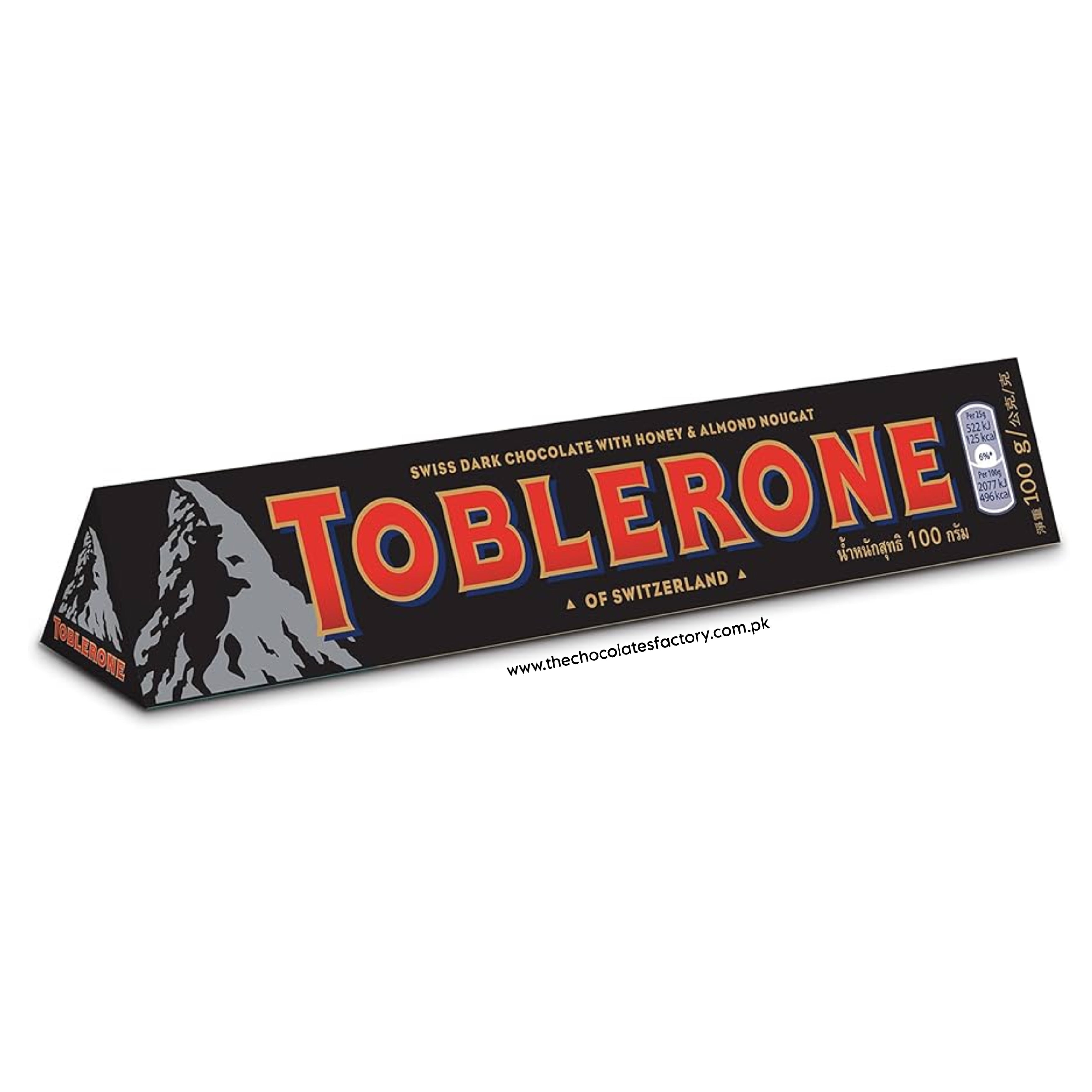 TOBLERONE CHOCOLATE DARK 100 GM