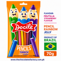 Docile Pencil Rainbow Jelly Sticks – 70g