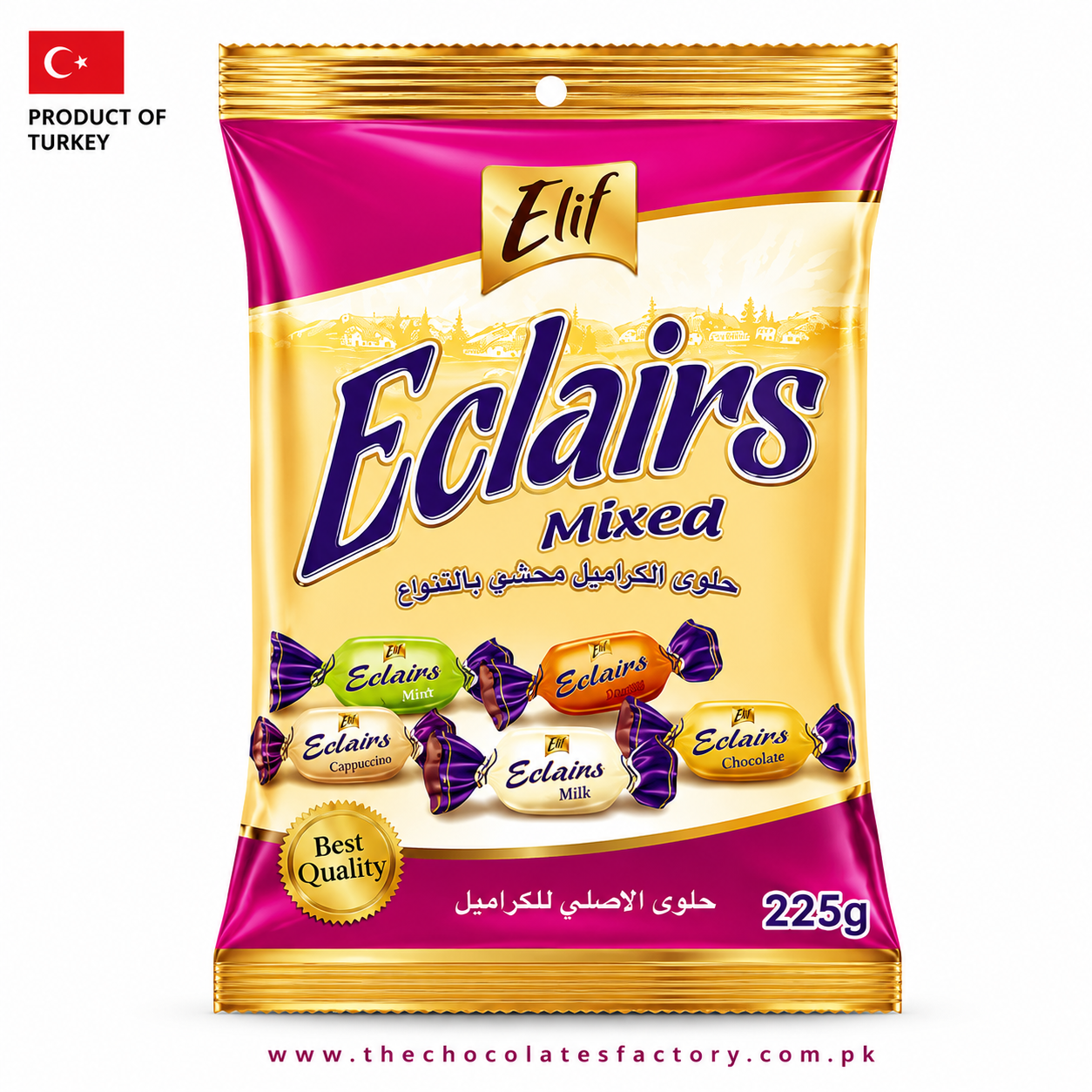 Elif Eclairs Mixed Candy, 225g