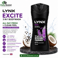 LYNX BODY WASH EXCITE CRISP COCONUT & BLACK SCENT 225 ML