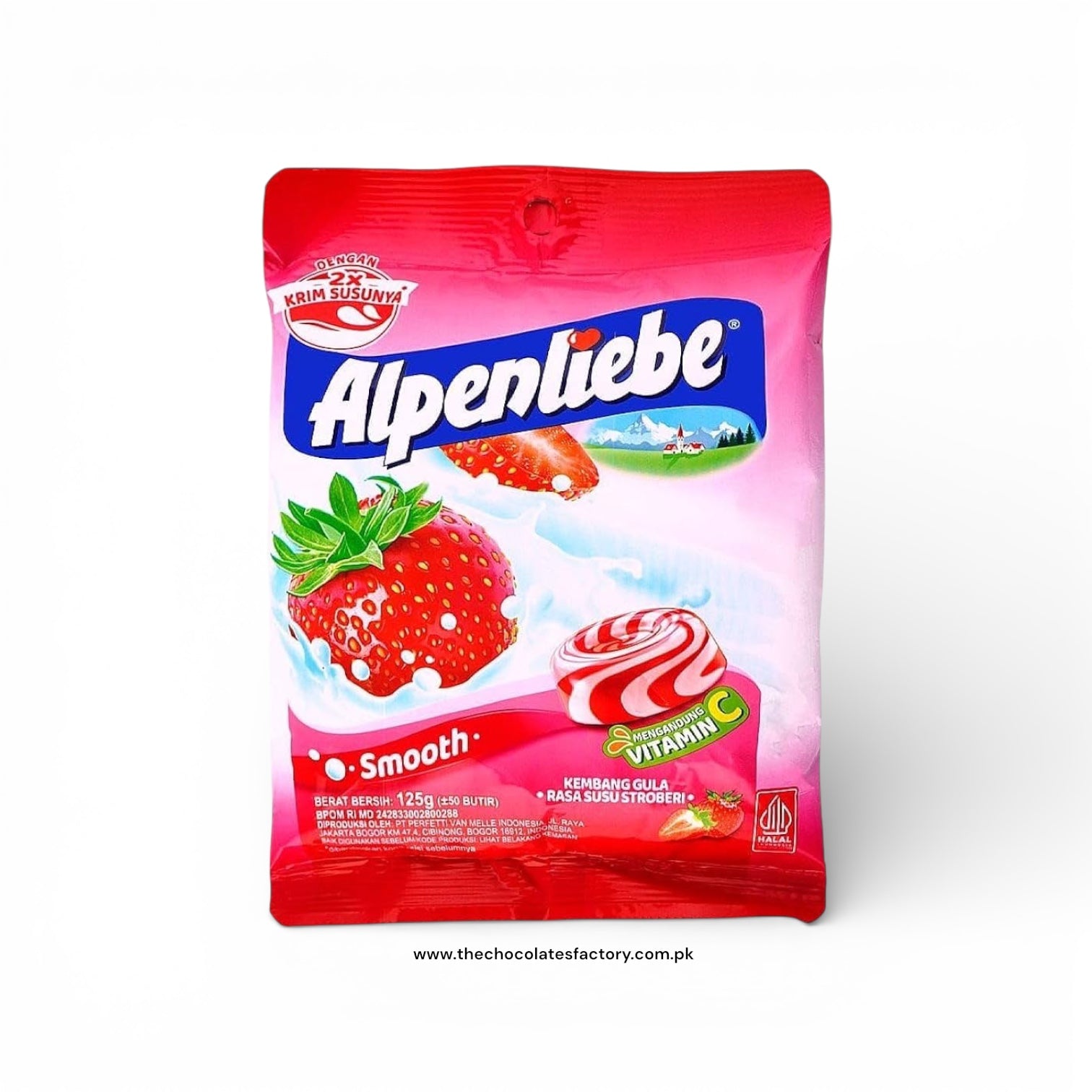 Alpenliebe Smooth Strawberry Candy, 125g (Made In Spain)