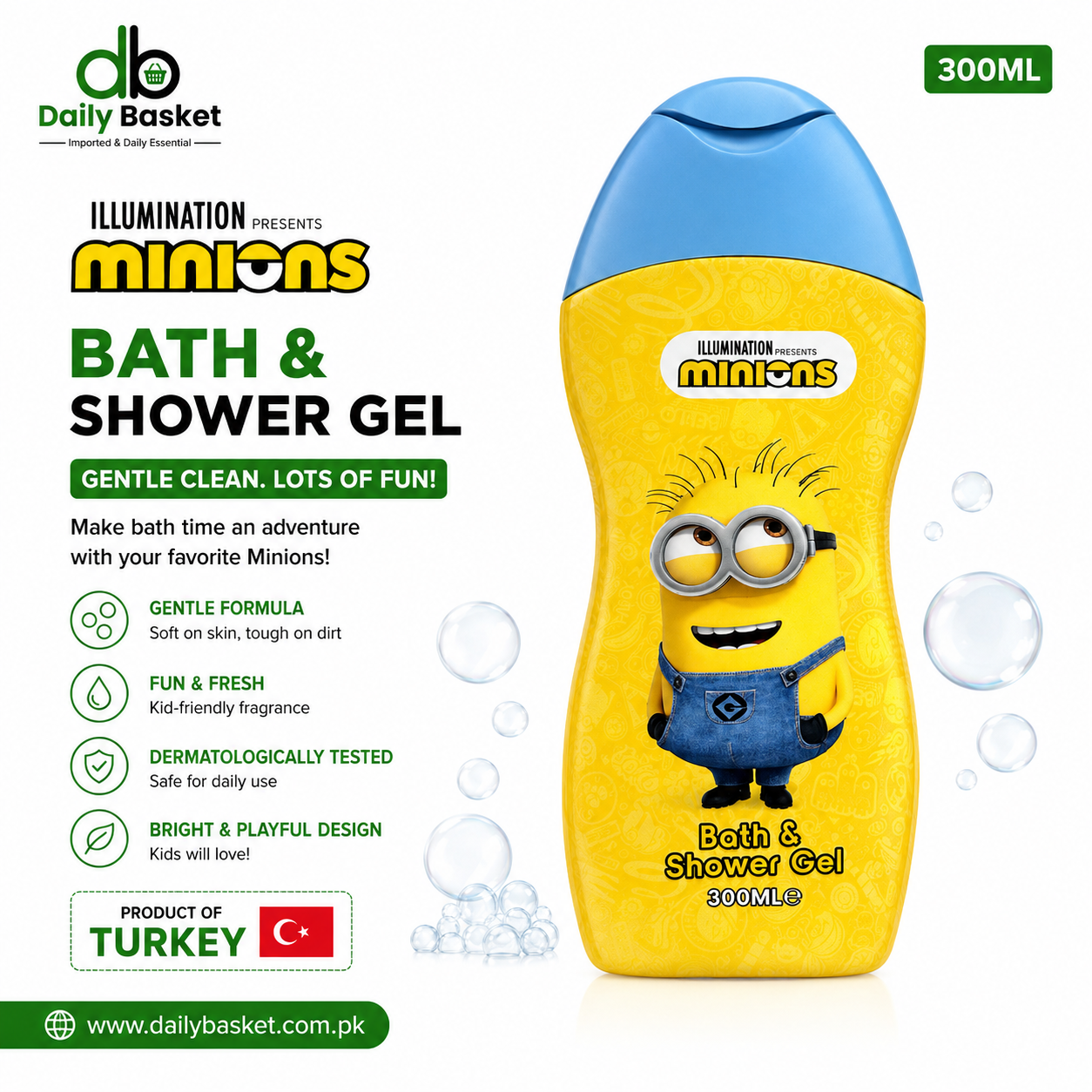 MINIONS KIDS BATH & SHOWER GEL CHERRY ACENT 300 ML