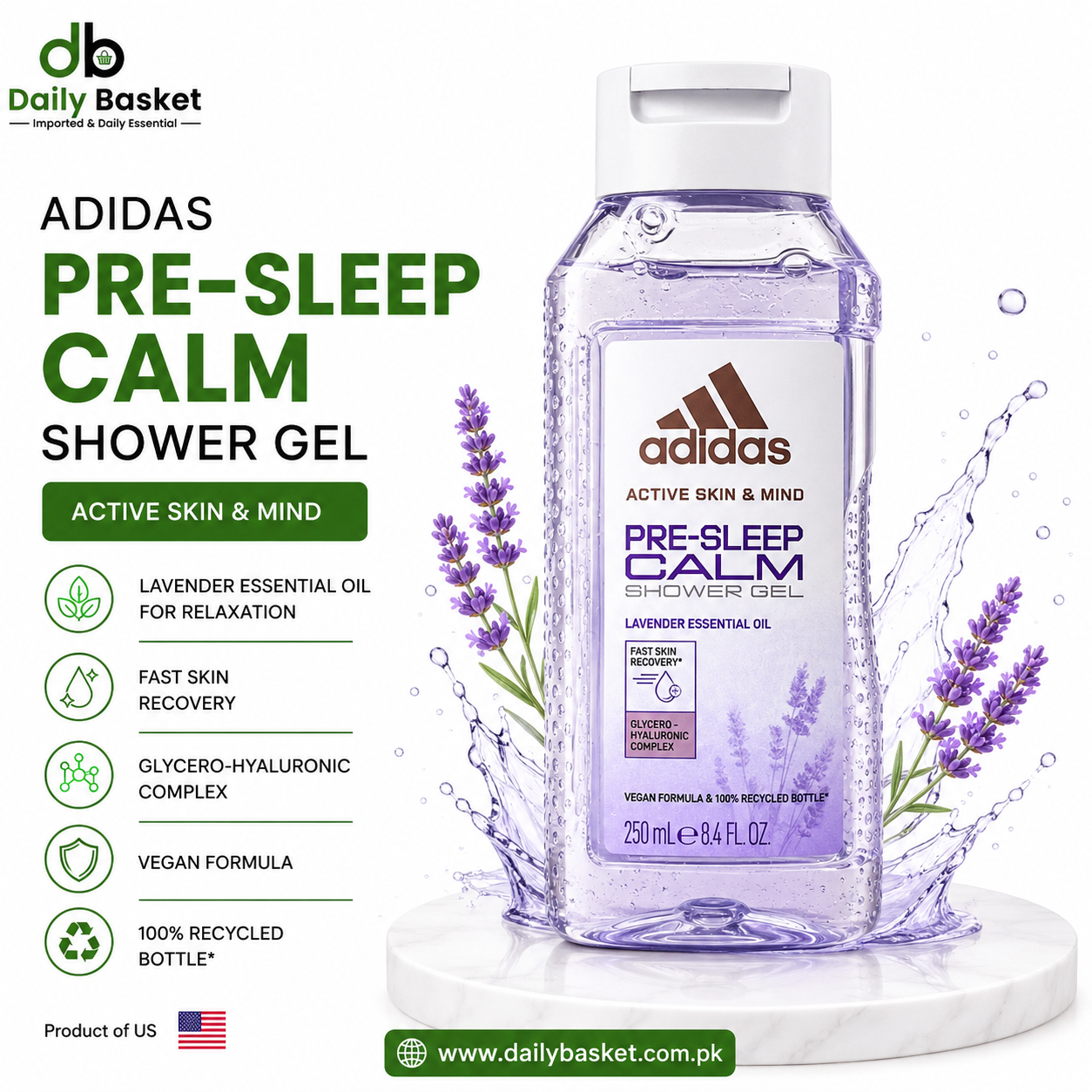 Adidas Shower Gel Pre-Sleep Calm 250ml