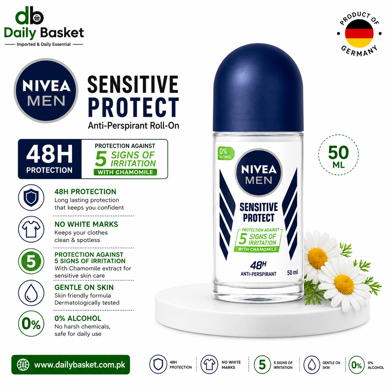 NIVEA MEN ROLL ON SENSITIVE PROTECT 50 ML
