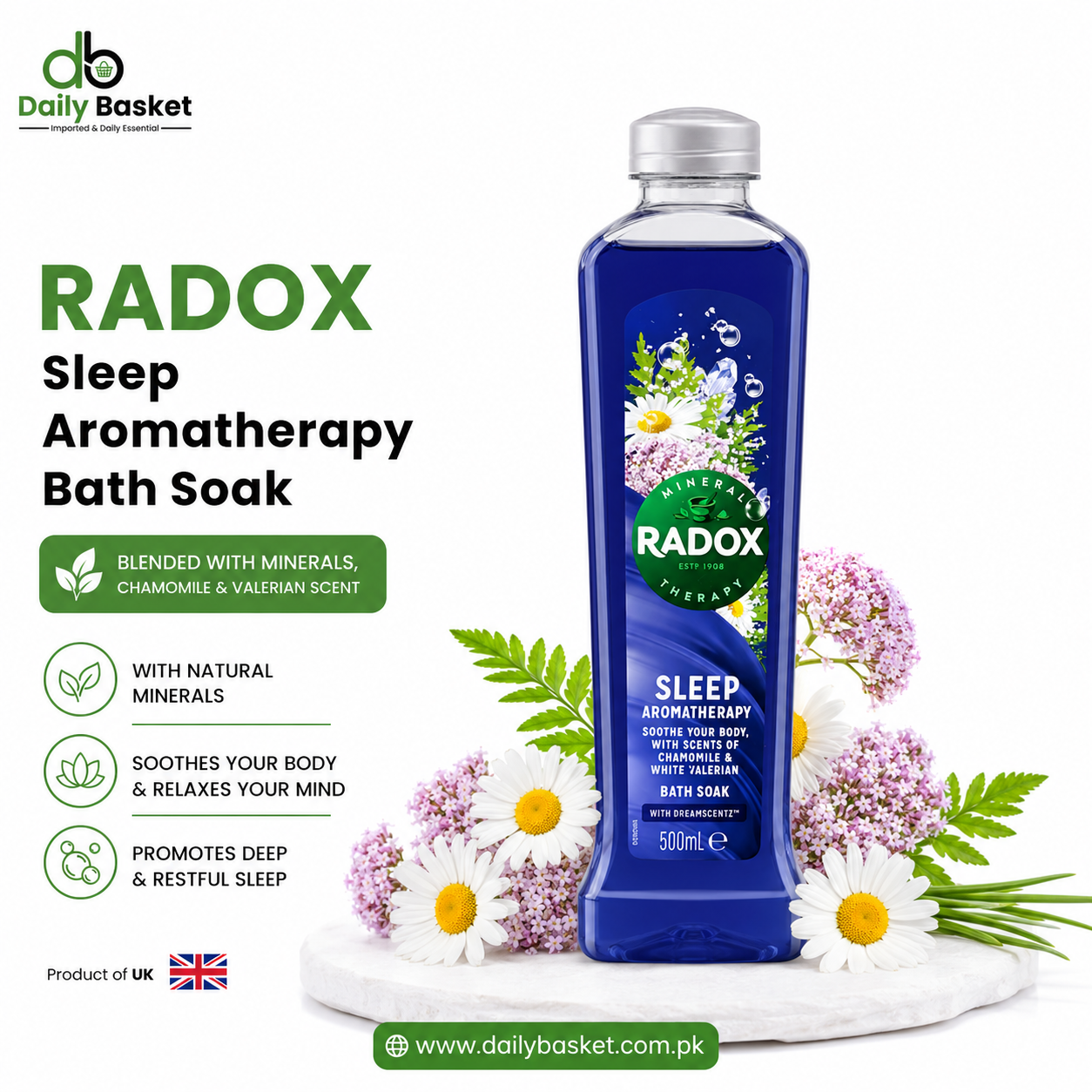 RADOX - SLEEP - Bath Soak - Aromatherapy - Soothe Your Body - 500ml