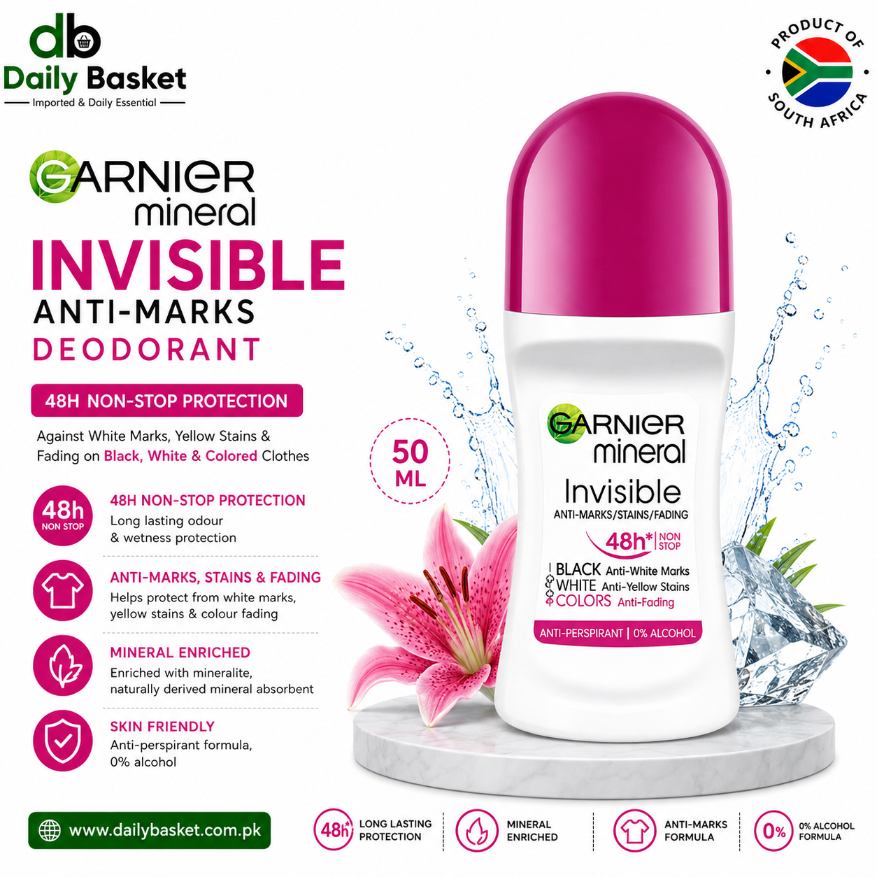 Garnier Clean Fresh Anti Perspirant Roll-On 50ml