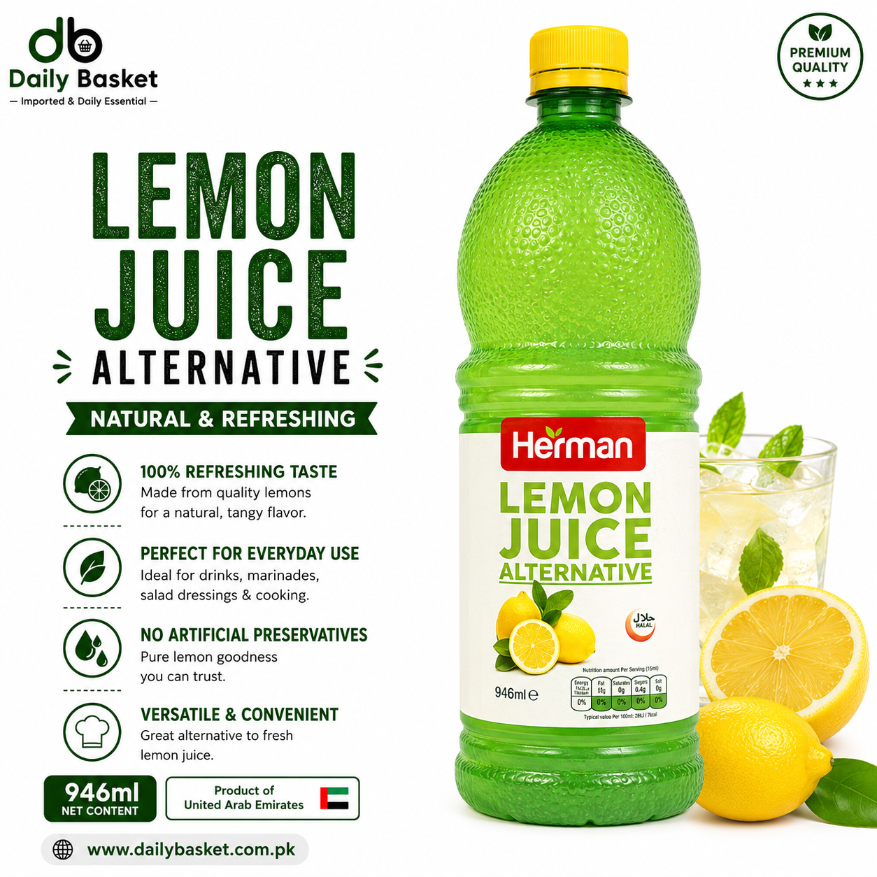 NATURES HOME LEMON JUICE ALTERNATIVE 946ML