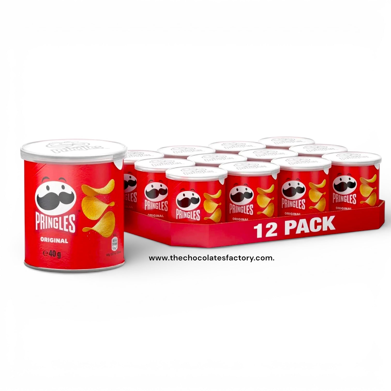 Pringles Original Potato Chips, 40g (Pack of 12)