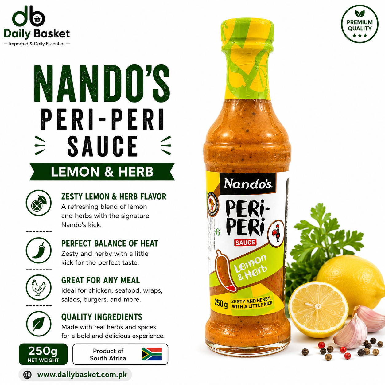 Nandos Lemon And Herb Peri-Peri Sauce 250ml
