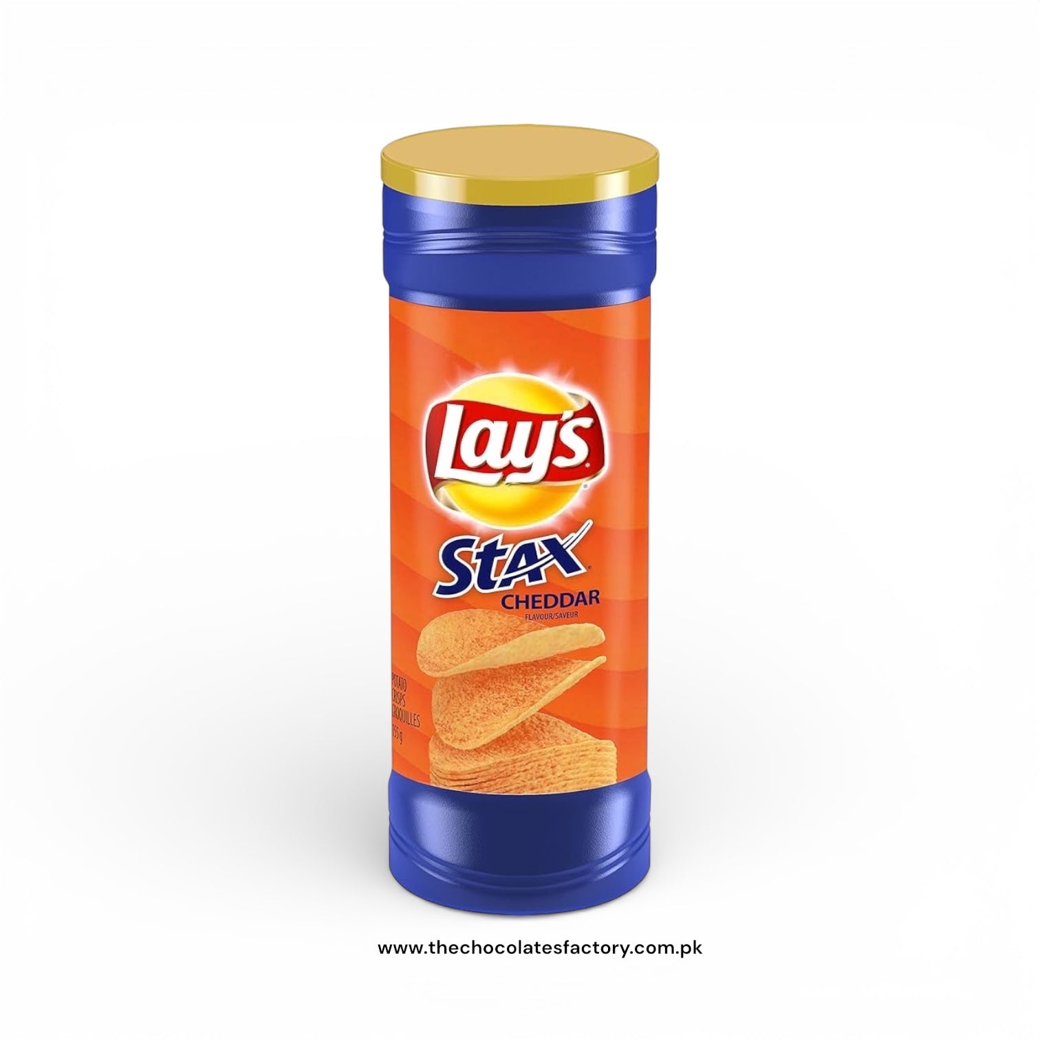 Lay's Stax Cheddar Flavoured Potato Crisps, 155g