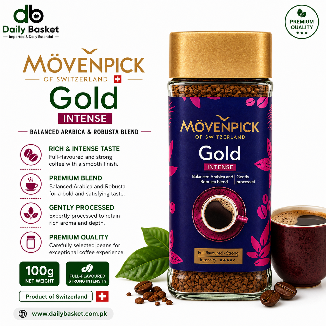 Movenpick Gold Intense Coffee 100g
