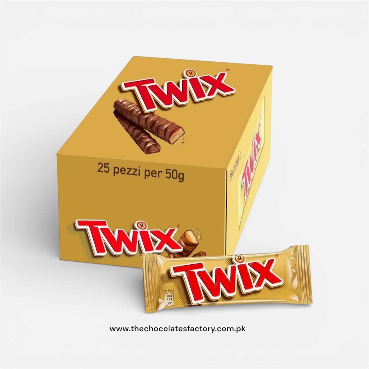 Twix Chocolate Bar - 50g x 25