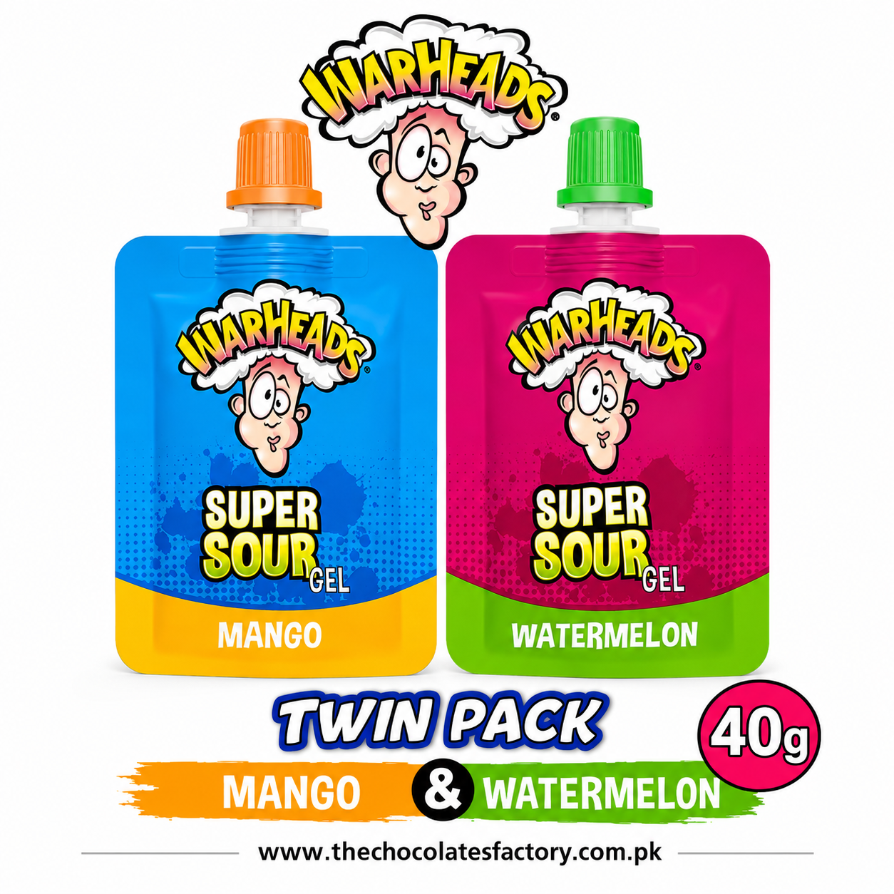 Warheads Tongue Gel Double Pack 40g