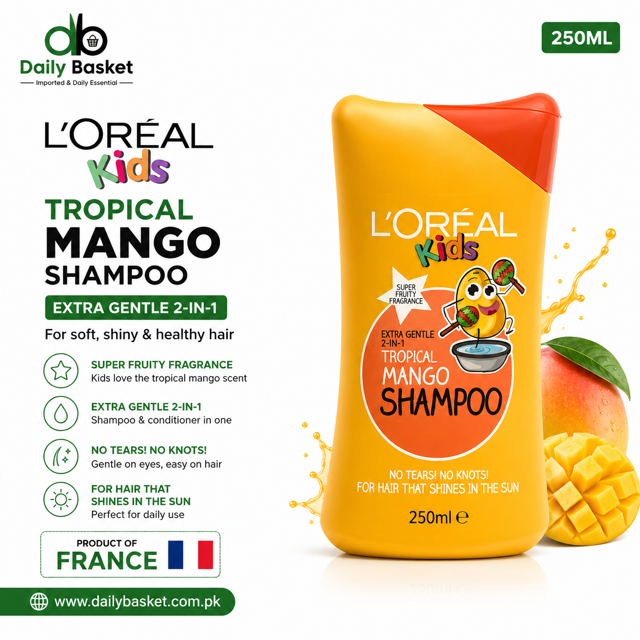 L'oreal Paris Kids Shampoo Tropical Mango 250ml