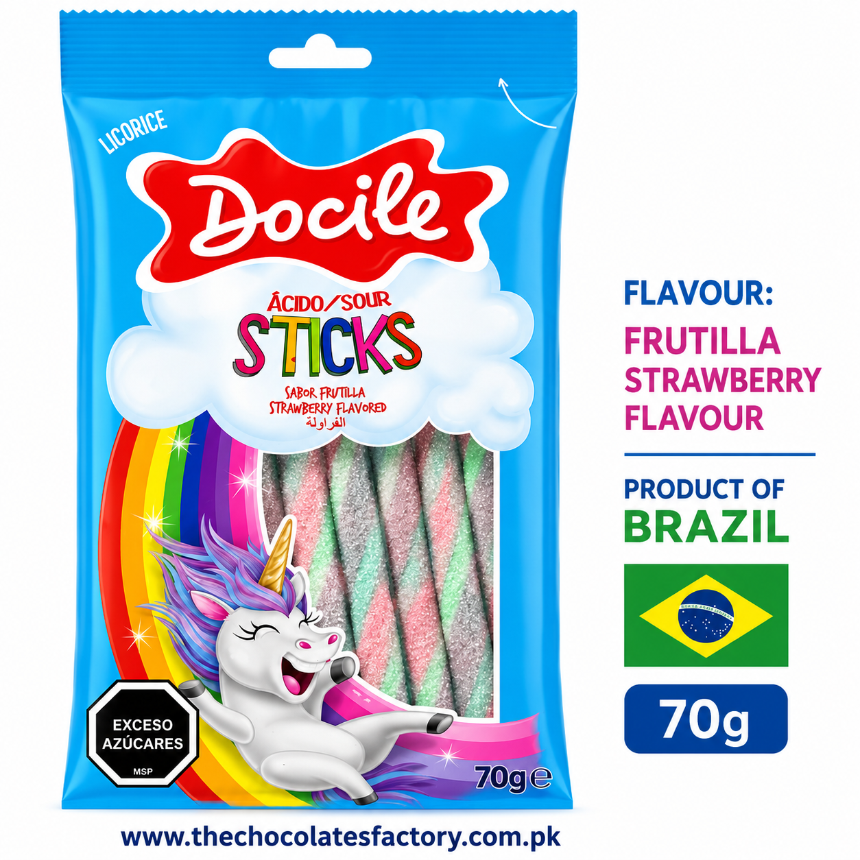 Docile Sour Strawberry Jelly – 70g