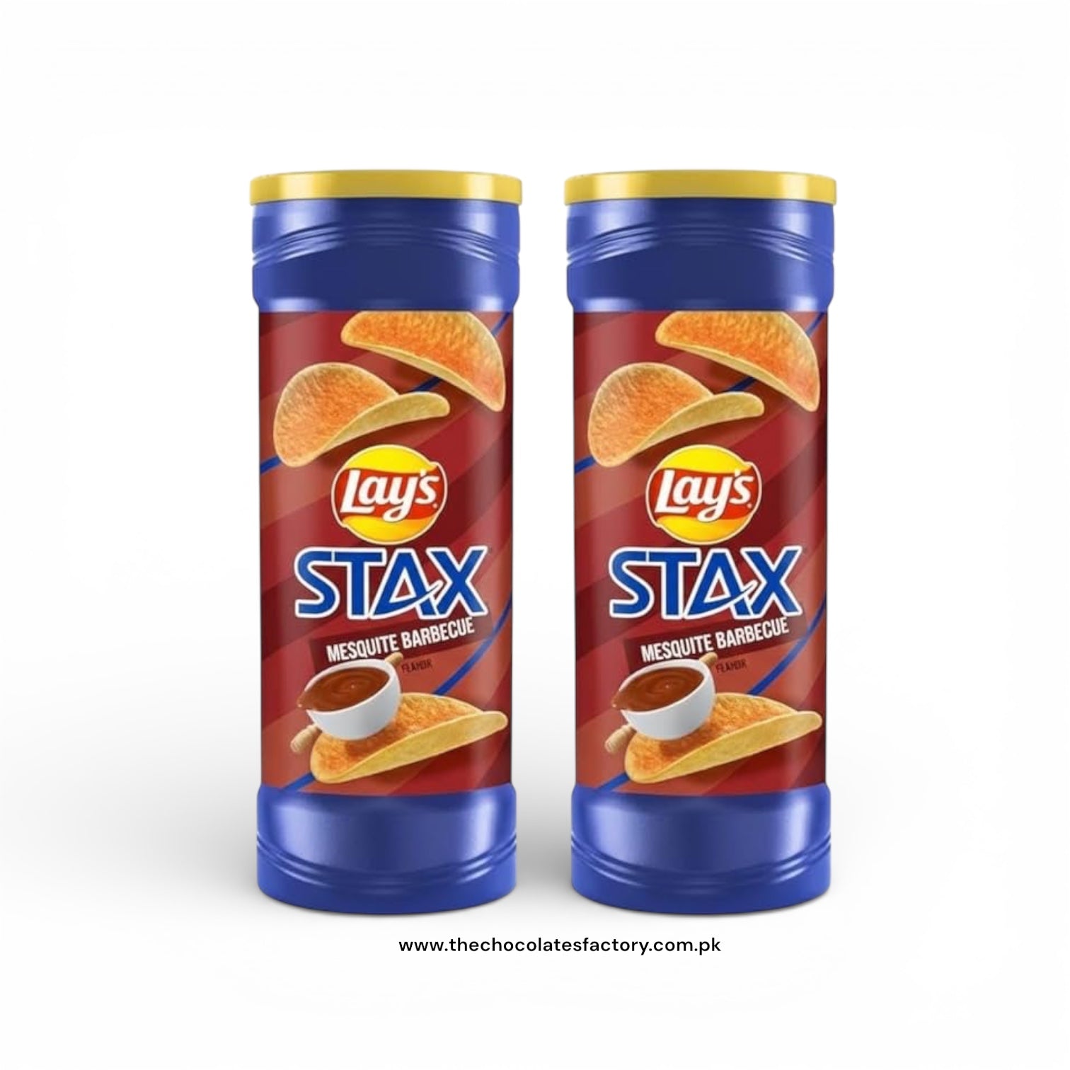 LAY’S STAX POTATO CRISPS CHIPS, MESQUITE BBQ, GLUTEN FREE, X2