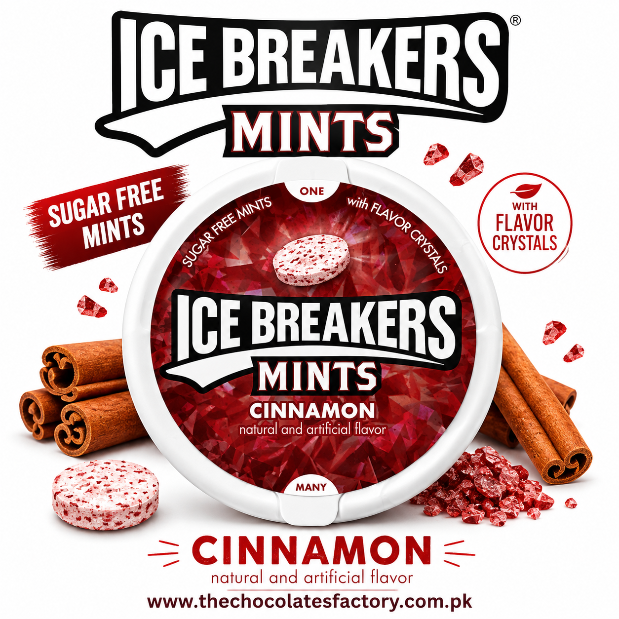 Ice Breakers Mints Cinnamon Sugar Free 42g