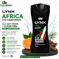 Lynx Africa Shower Gel for Men, Energy Boost, 225ml