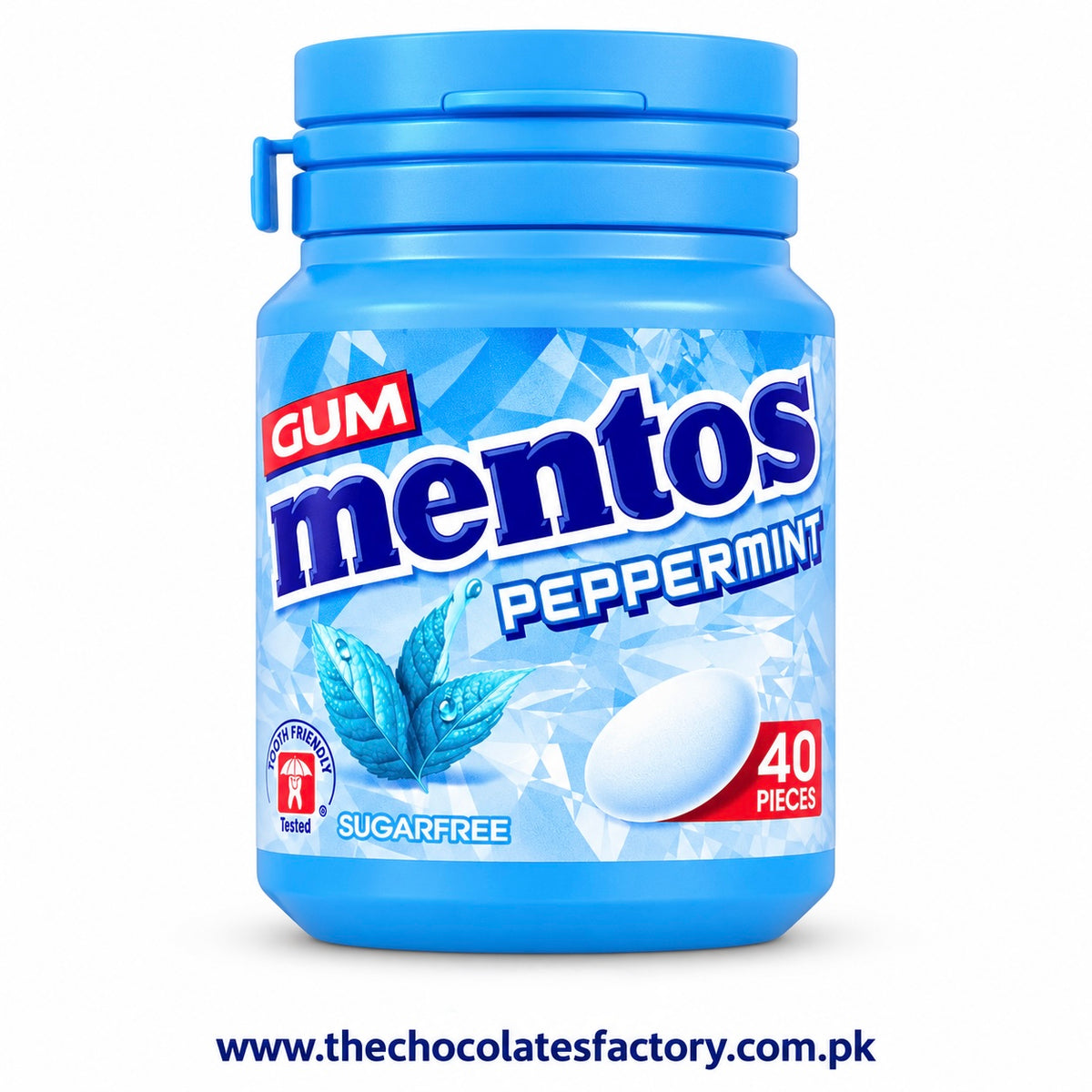 MENTOS GUM PEPPERMINT SUGAR FREE 56GM
