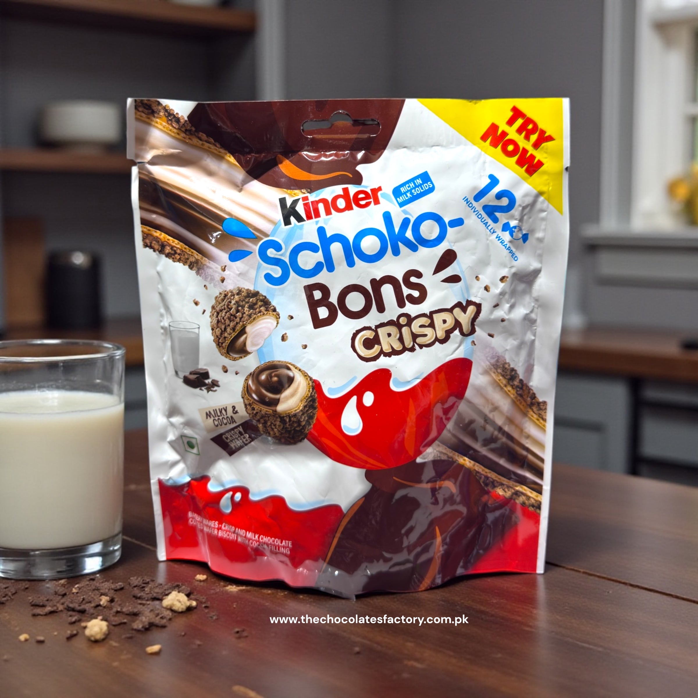 Kinder Schokobons Crispy 67.2g (12 Pieces)