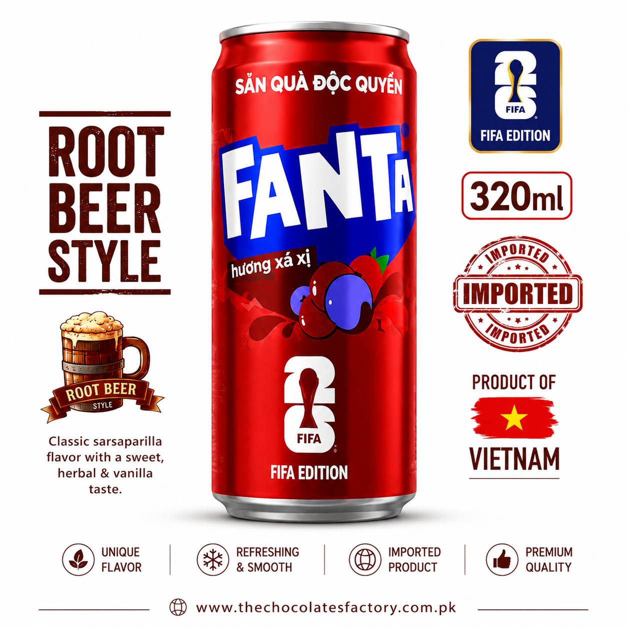 Fanta Root Beer Style – FIFA Edition (320ml)