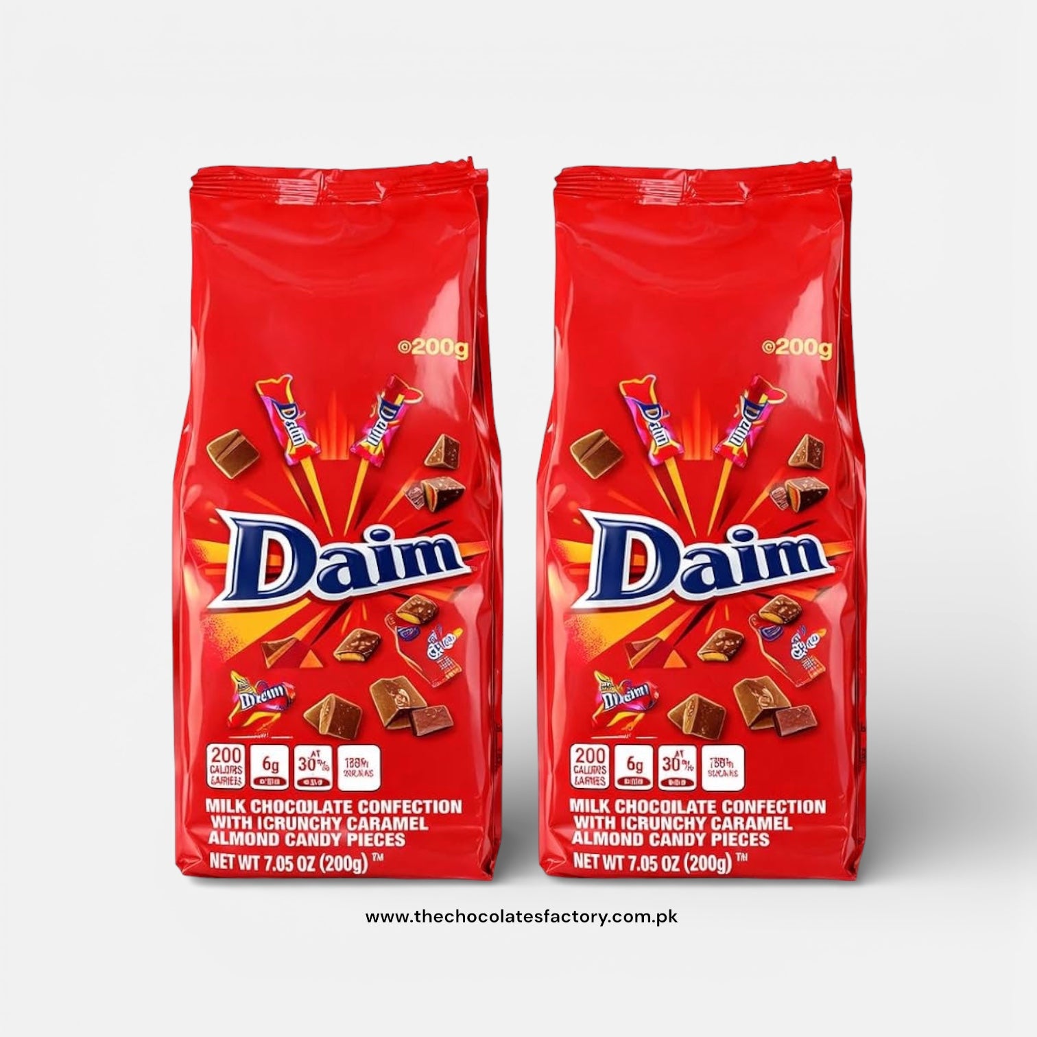 Daim Chocolate Bags - 200g - 2 Packs - 26 Pieces inside Each Pack