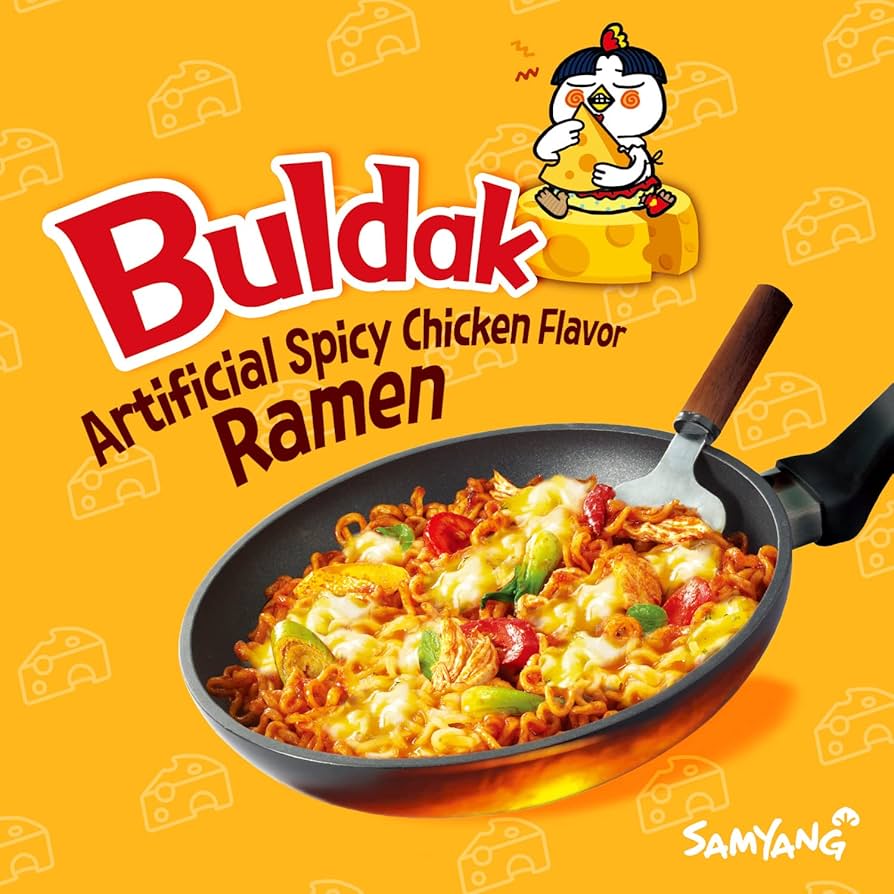 Samyang Buldak Cheese Spicy Hot Chicken Stir-Fried Noodles
