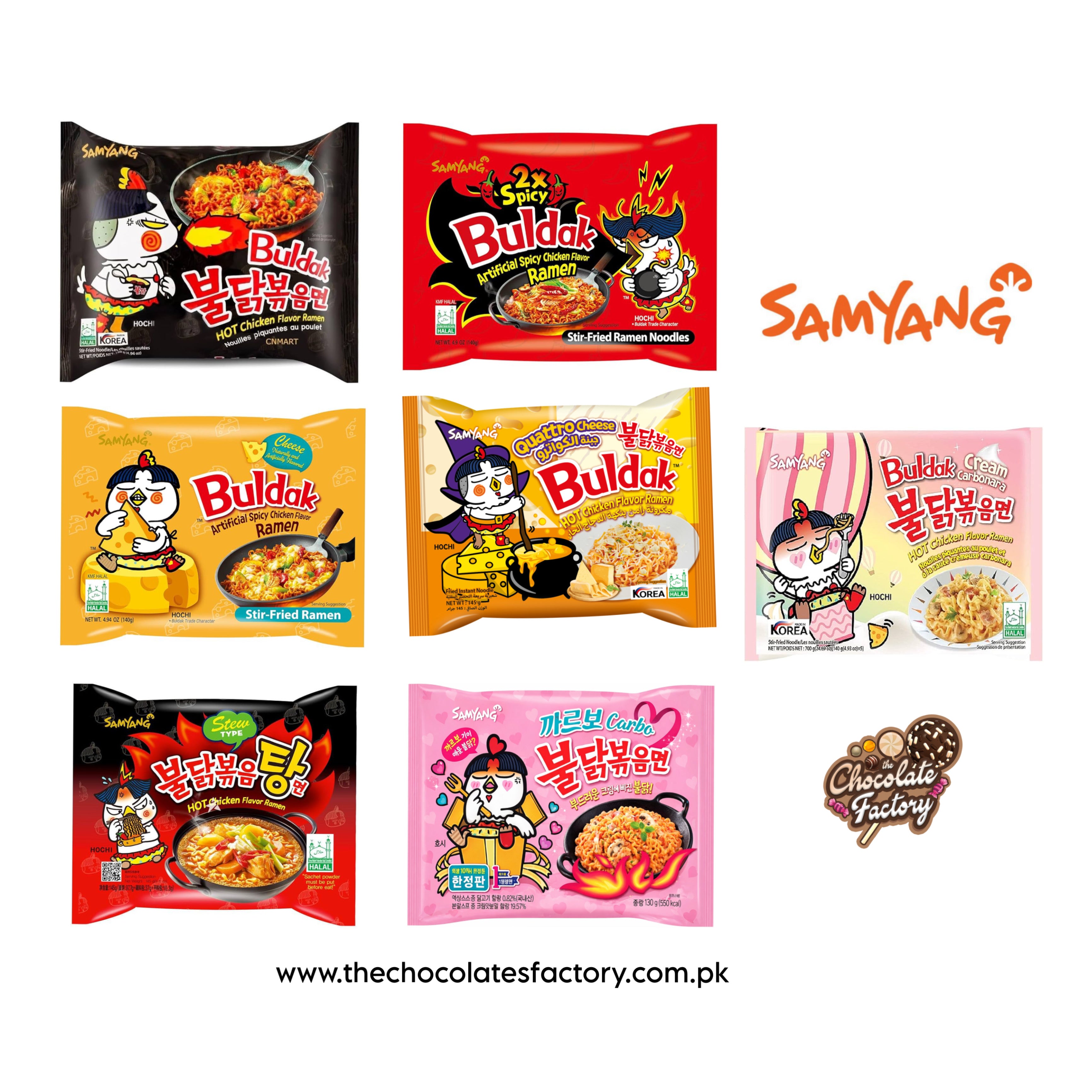 Buldak Samyang - 7 Different Flavours