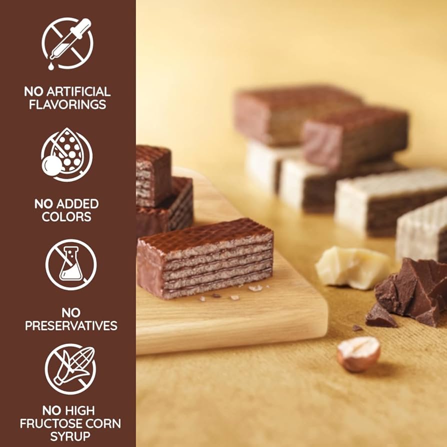 Loacker Gardena Chocolate, Premium Milk Chocolate Covered Crispy Wafer Snack Bars with Chocolate Cream Filling - 38gm