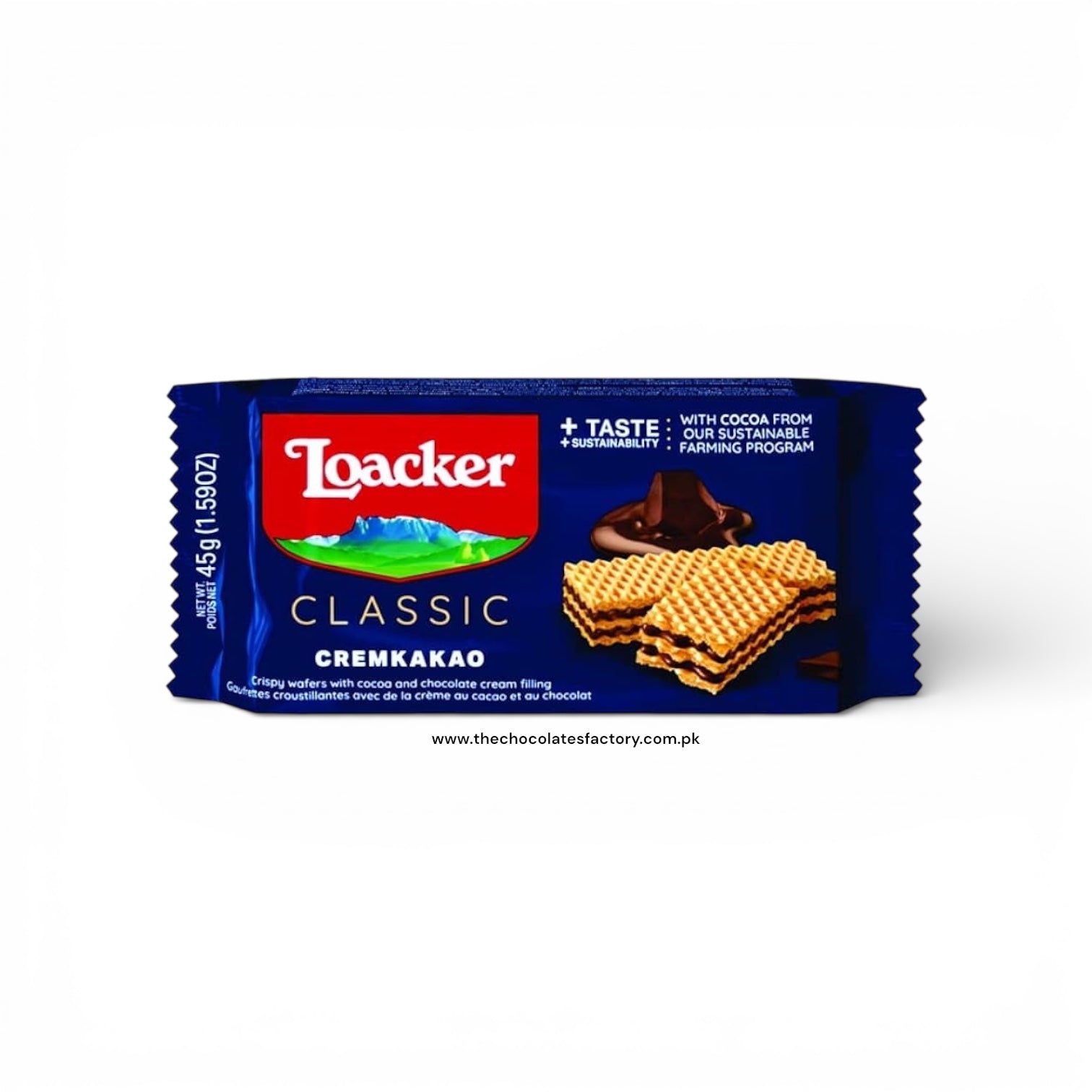 Loacker Classic Wafer Cremkakao Chocolate - 45gm