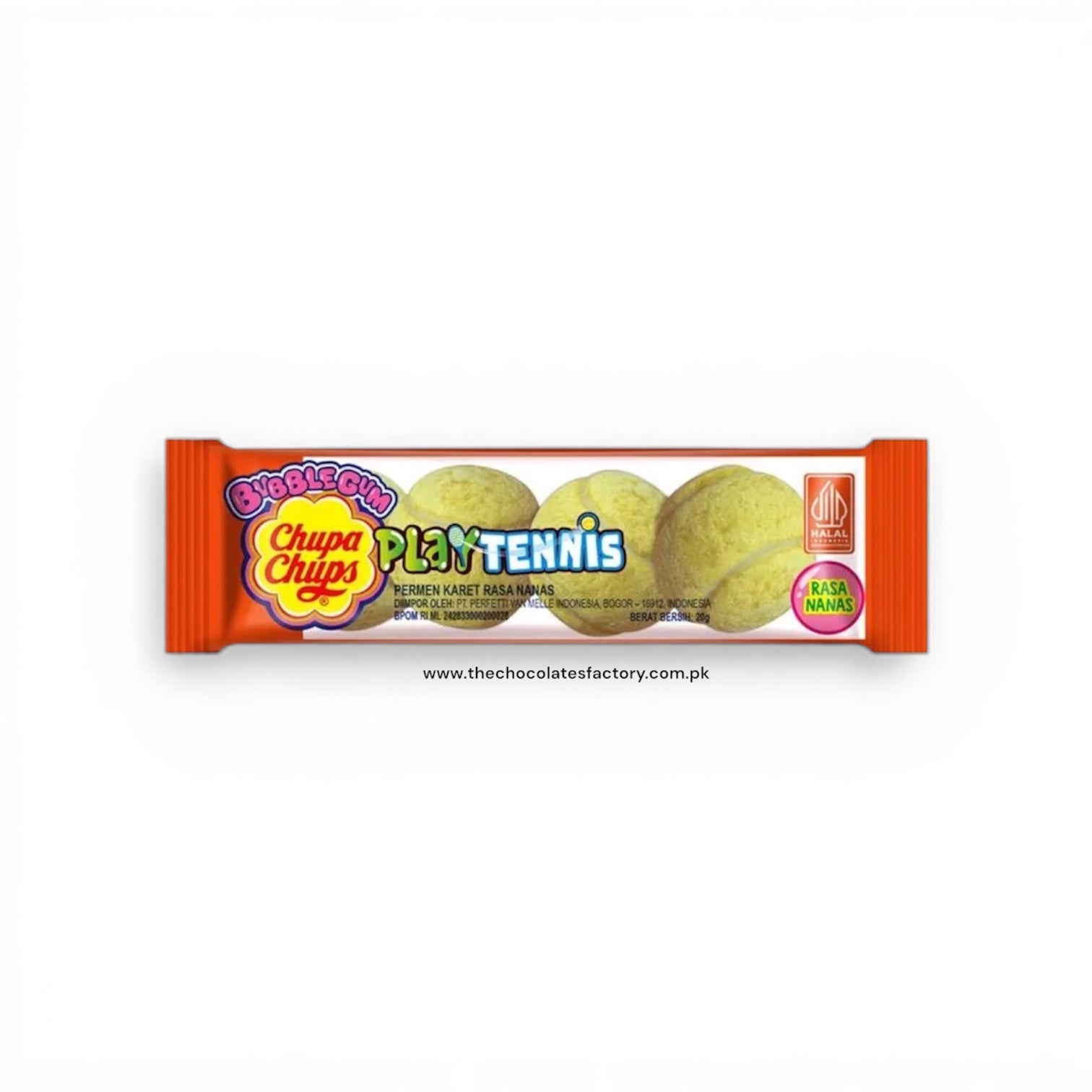 CHUPA CHUPS BUBBLE GUM PLAY TENNIS 21g