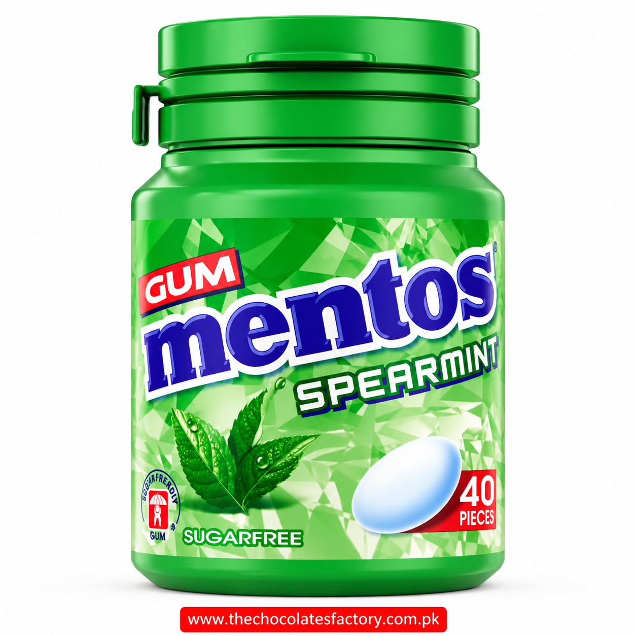 Mentos Gum Spearmint – Sugar-Free Chewing Gum 40 Pieces