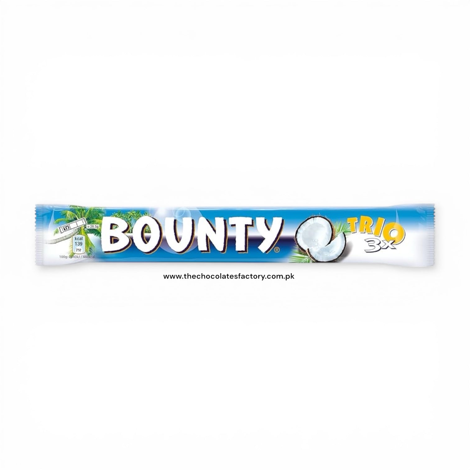 Bounty Trio, chocolate bar, 85.5g