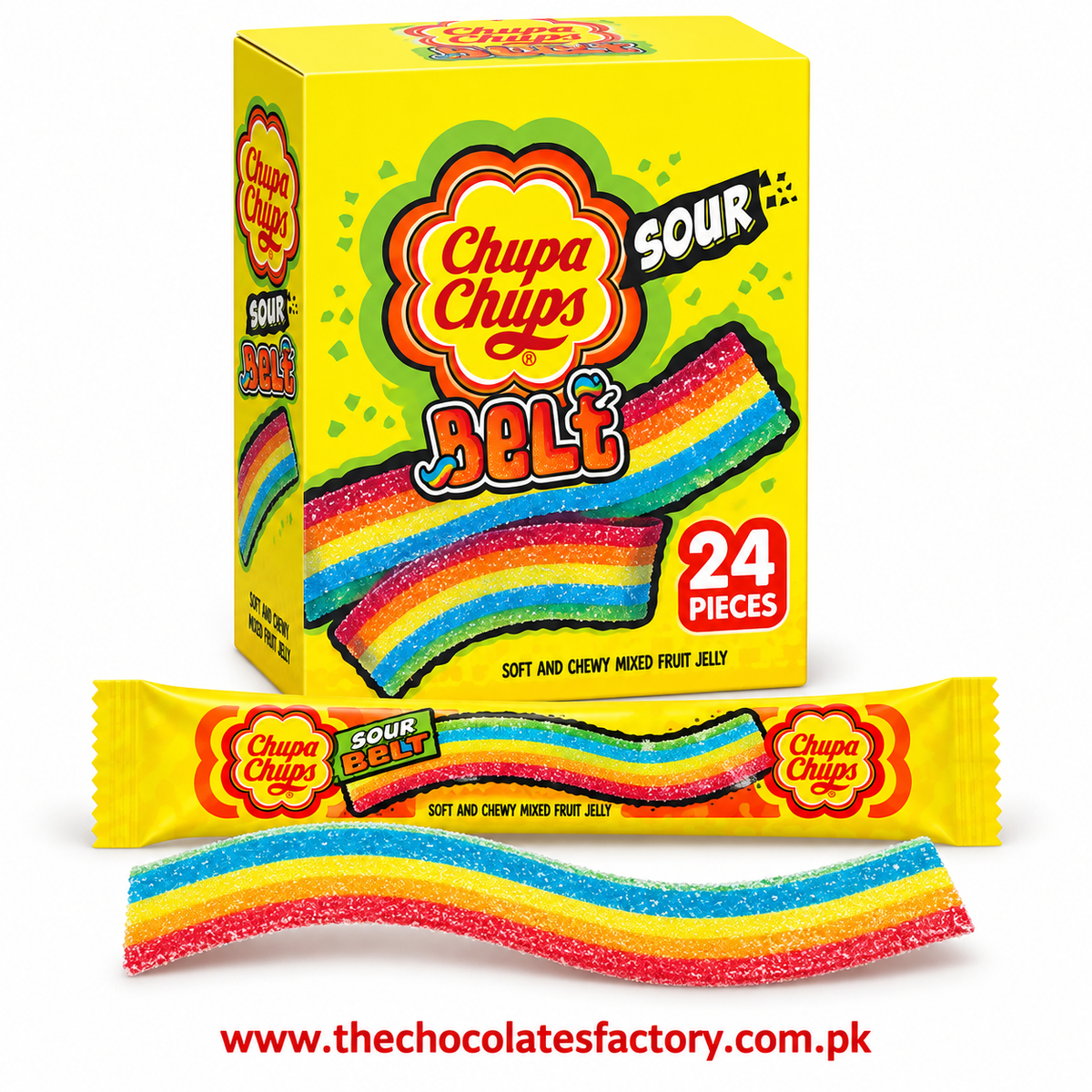 Chupa Chups Sour Belt – 24 Pieces Box