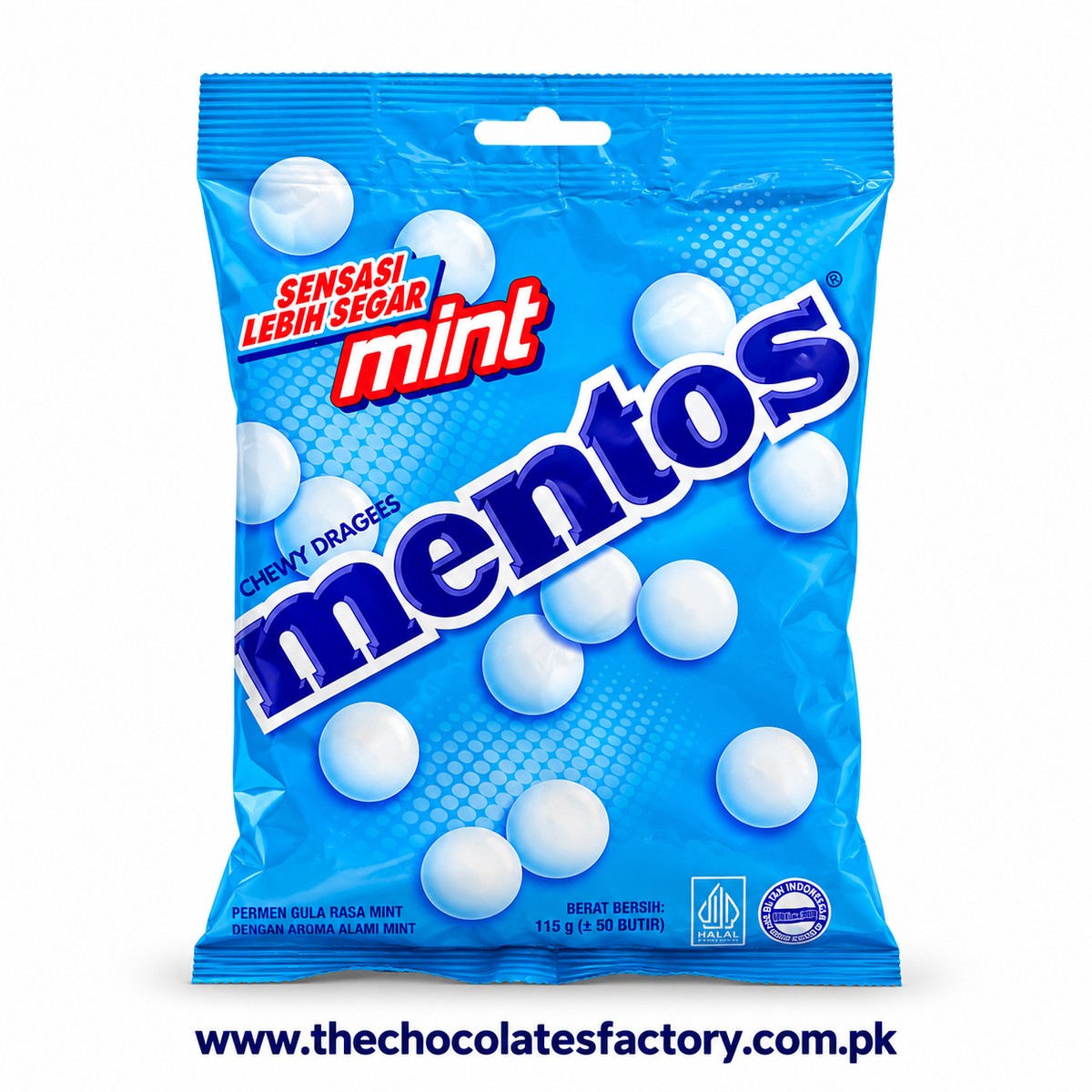 Mentos Mint Chewy Dragees Candy, 135g Pouch