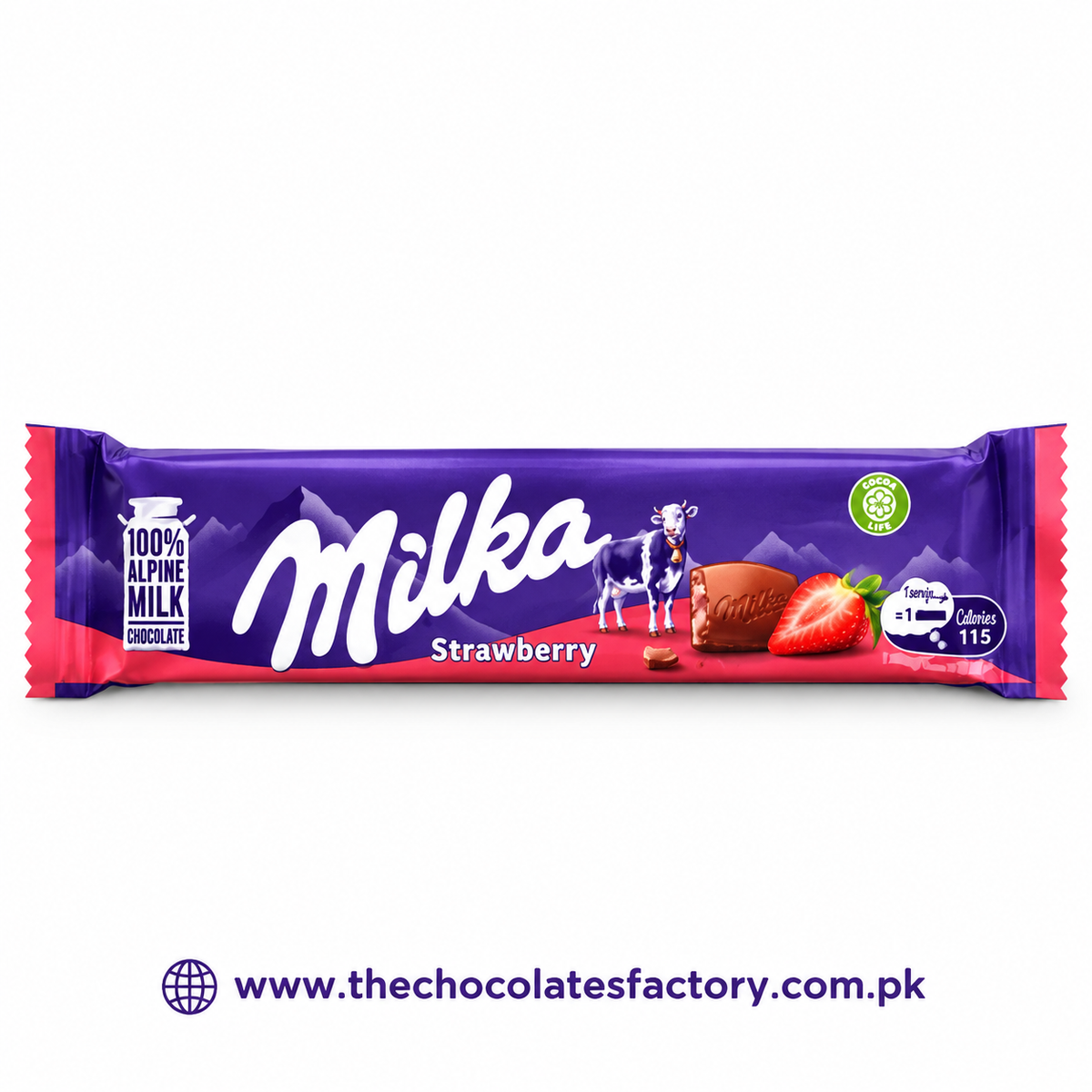 Milka Strawberry Yoghurt Chocolate Bar 18gm