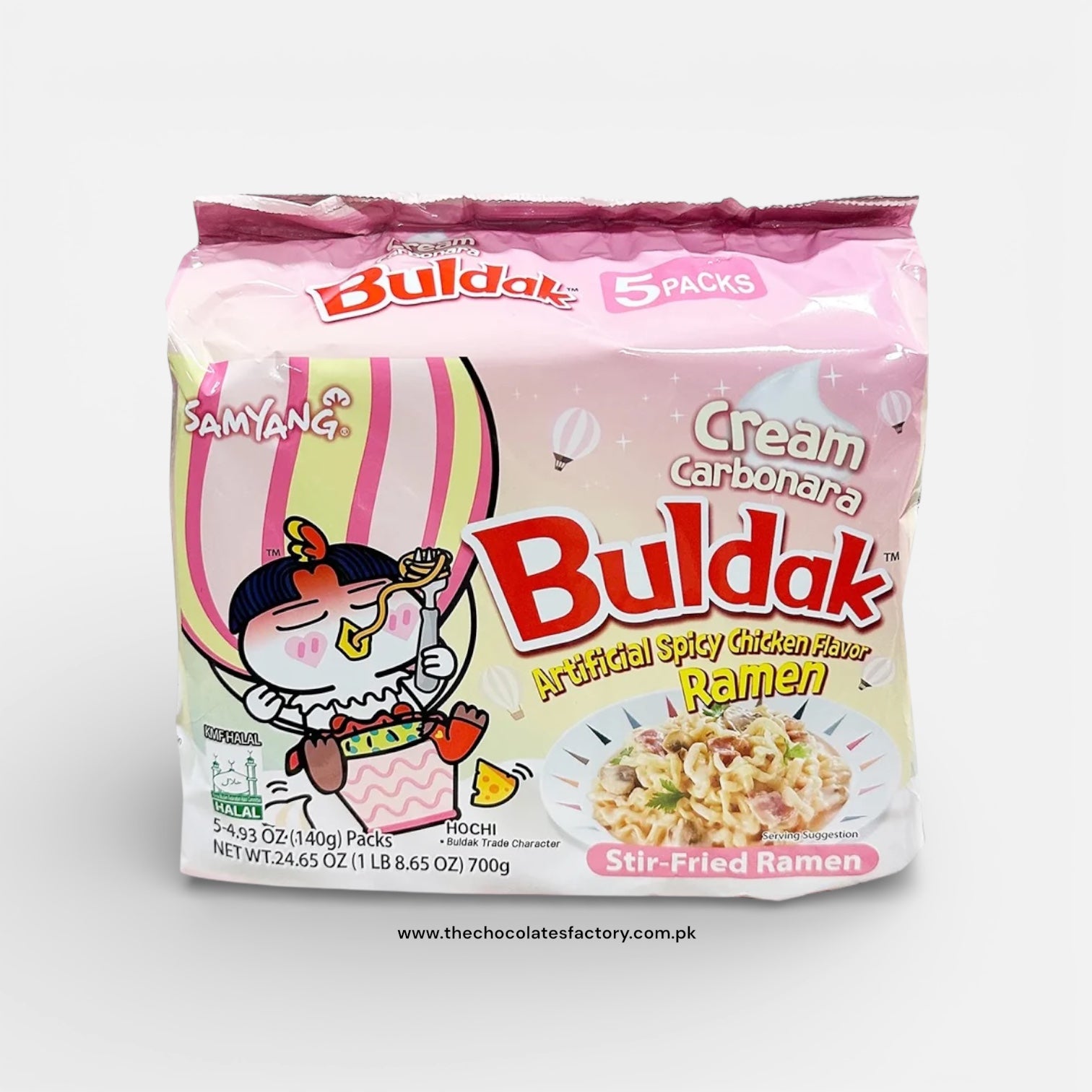 Samyang Bulduk Hot Chicken Ramen - Cream Carbonara - Noodles - 140G - Pack of 5