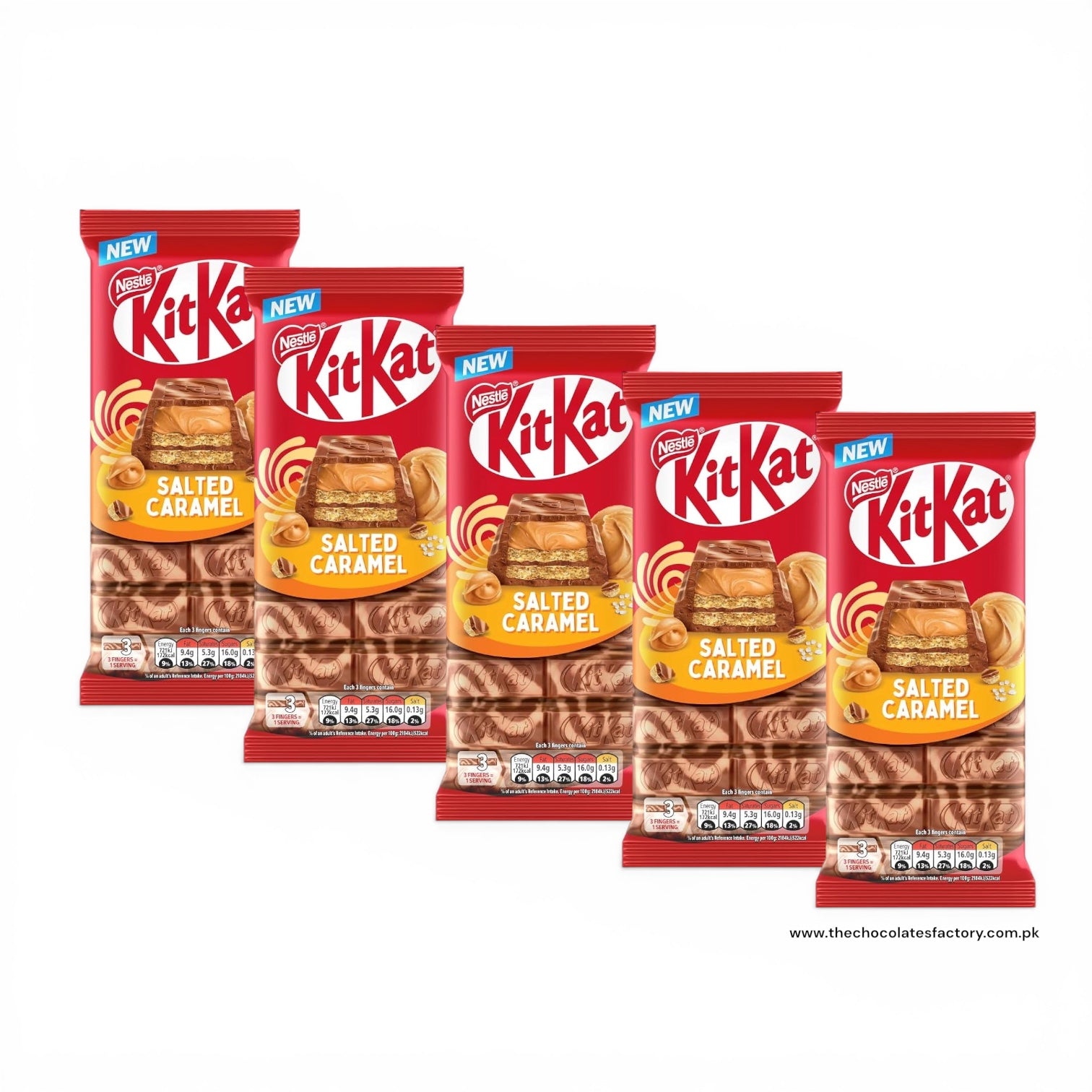 KitKat - Chocolate Bar Salted Caramel - 99 g - X5