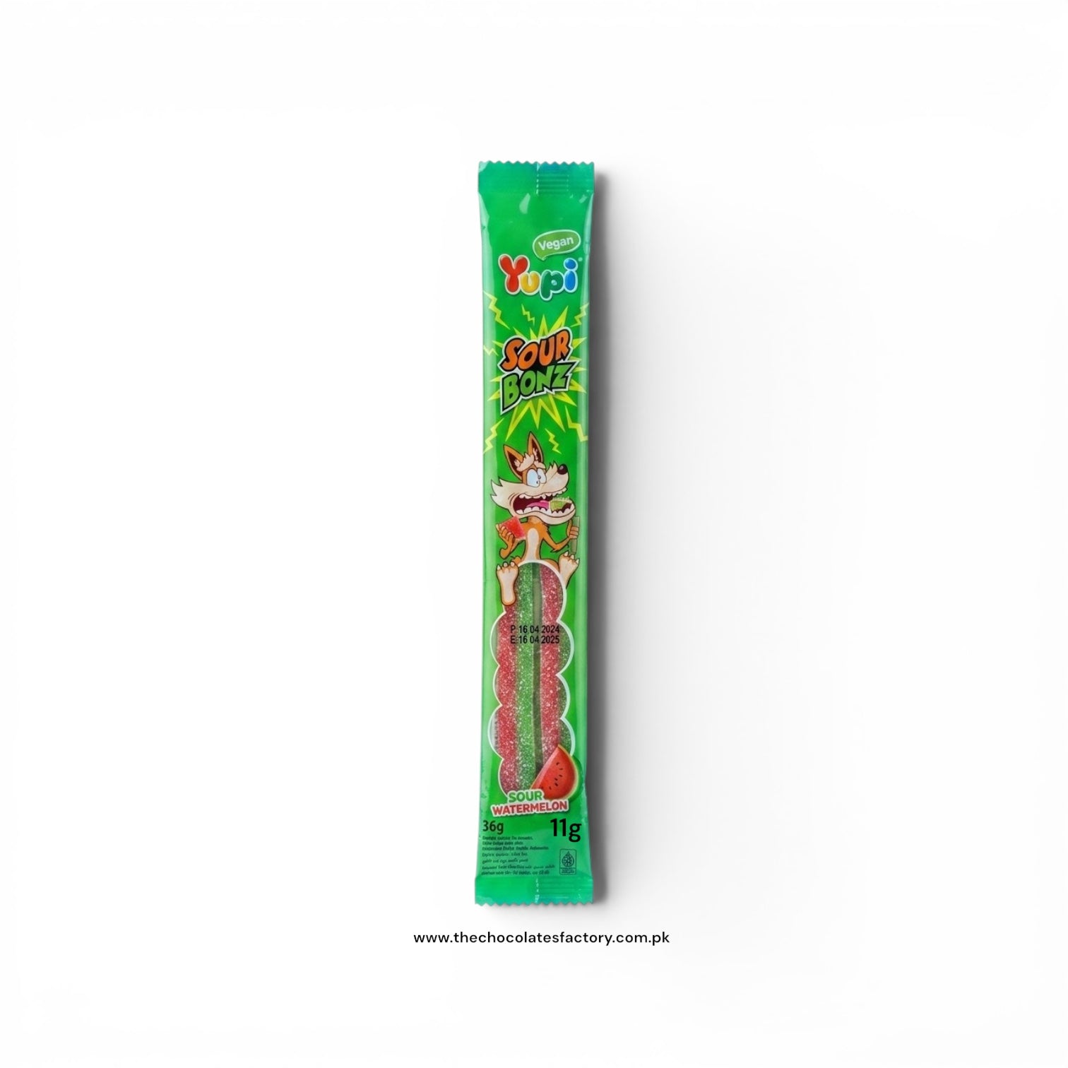 YUPI SOUR BONZ SOUR WATERMELON 11GM