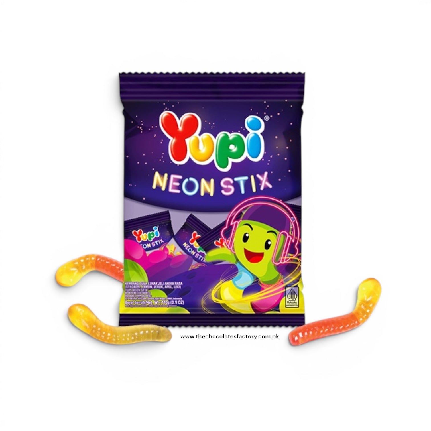 Yupi Neon Stix Bag 110 gram