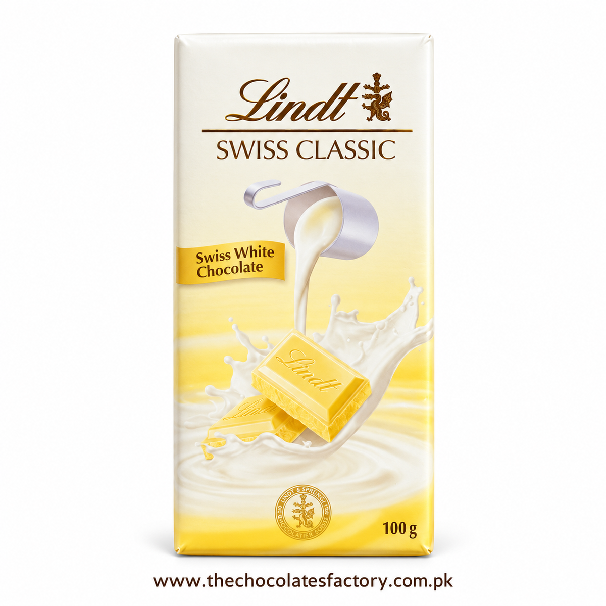 Lindt Swiss Classic White Chocolate Bar, 100g