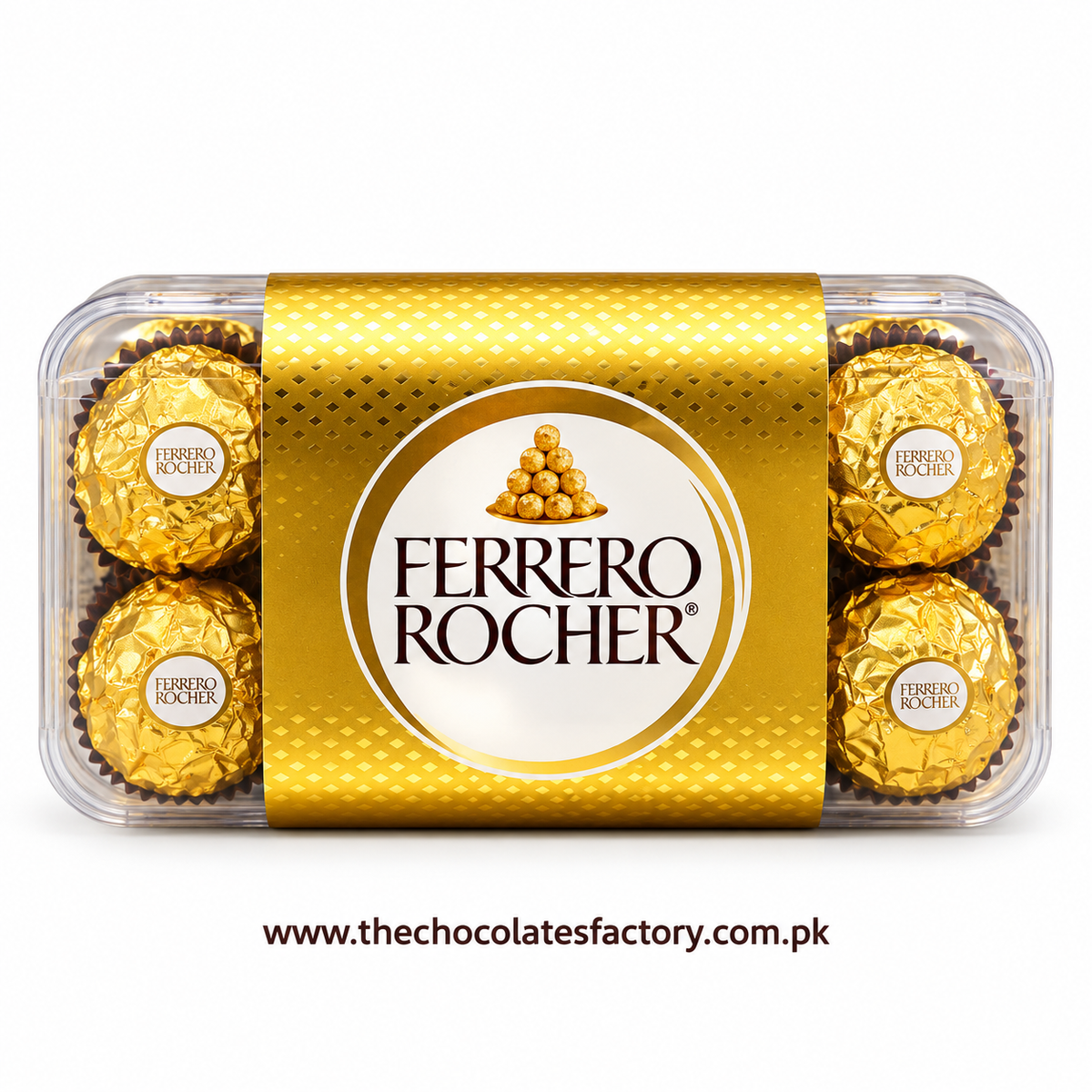 Ferrero Rocher Gourmet Hazelnut Milk Chocolate Gift Box, 16 Pieces